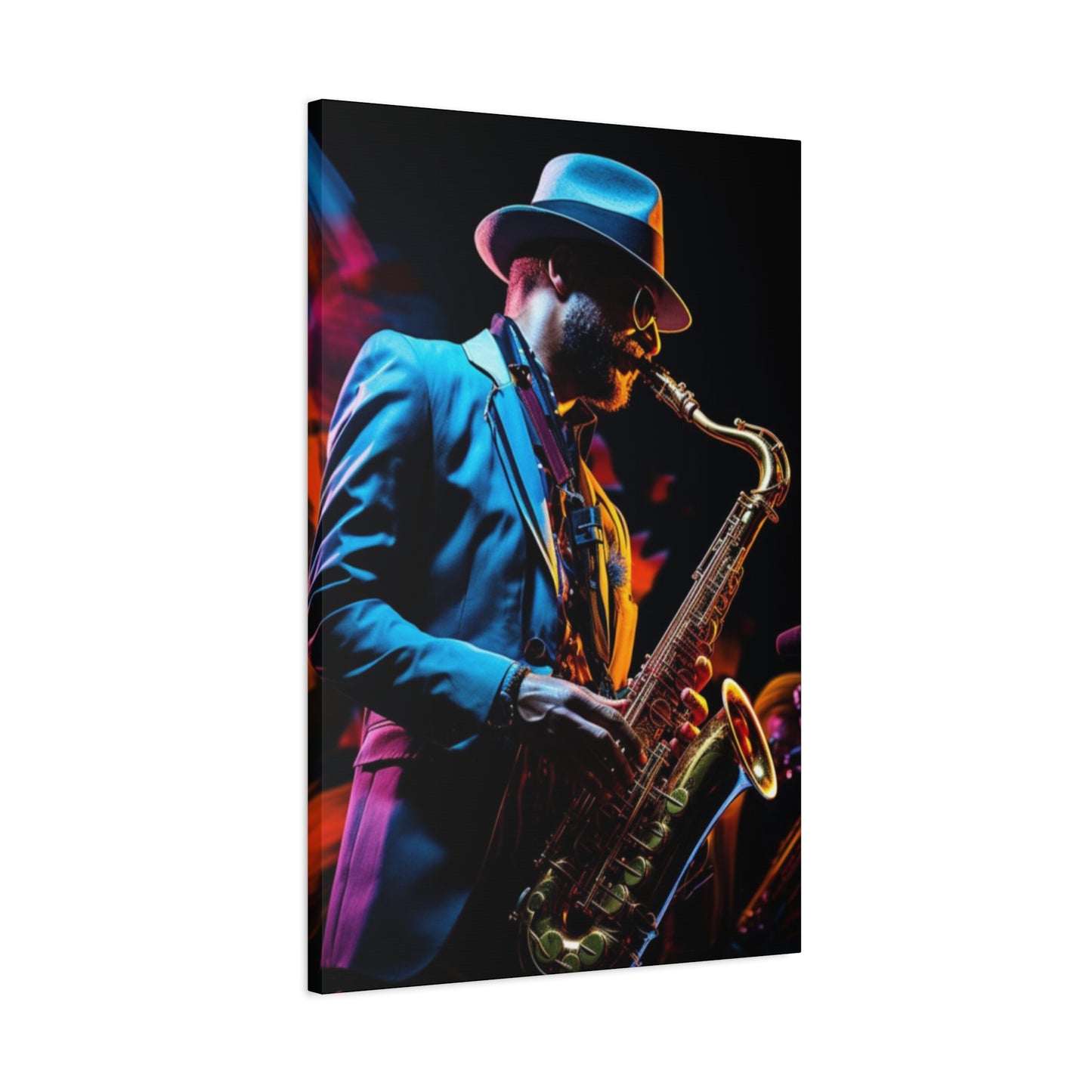 Artist With Saxophone Jazz Wall Art & Canvas Prints