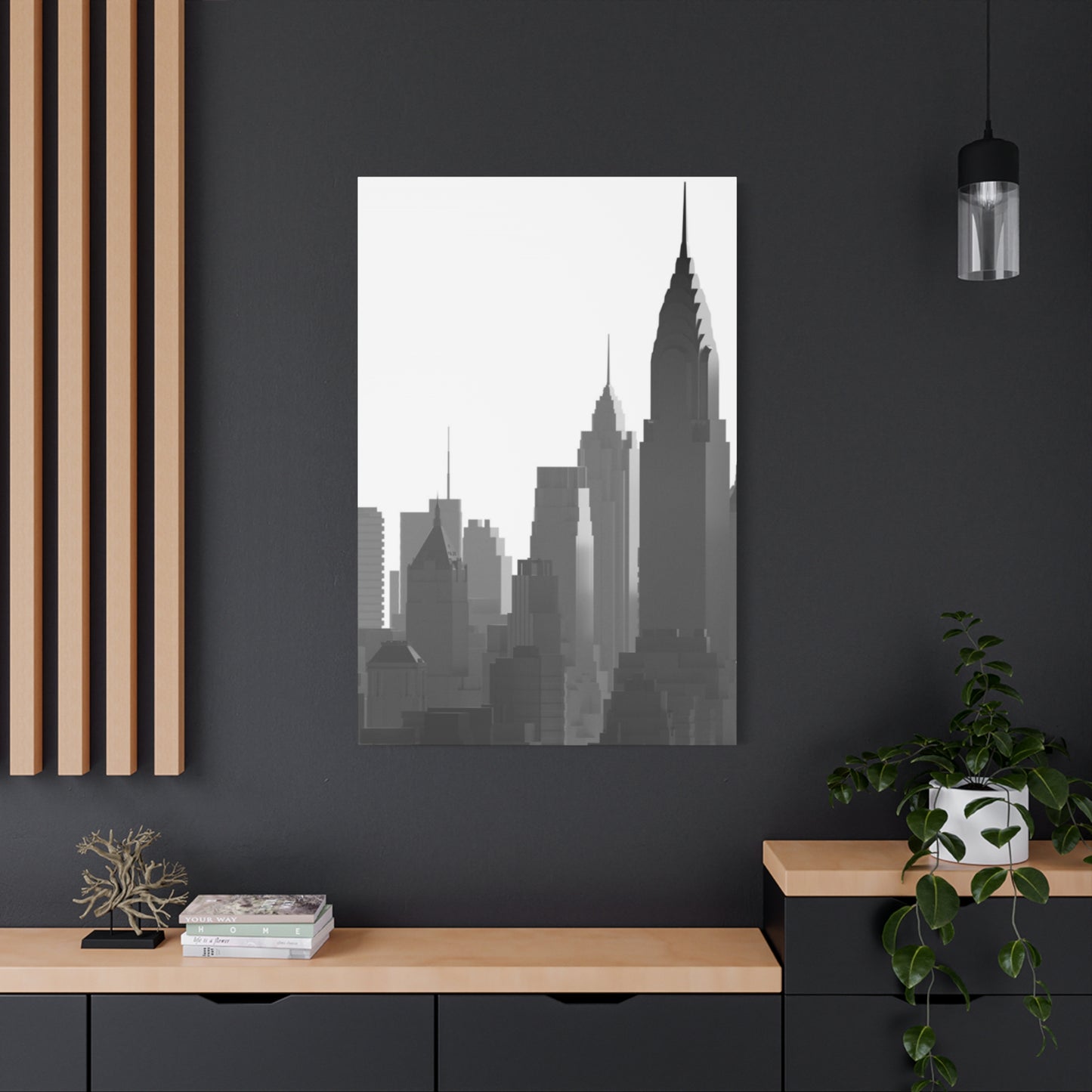 Monochrome City Skyline NYC Skyline Wall Art & Canvas Prints