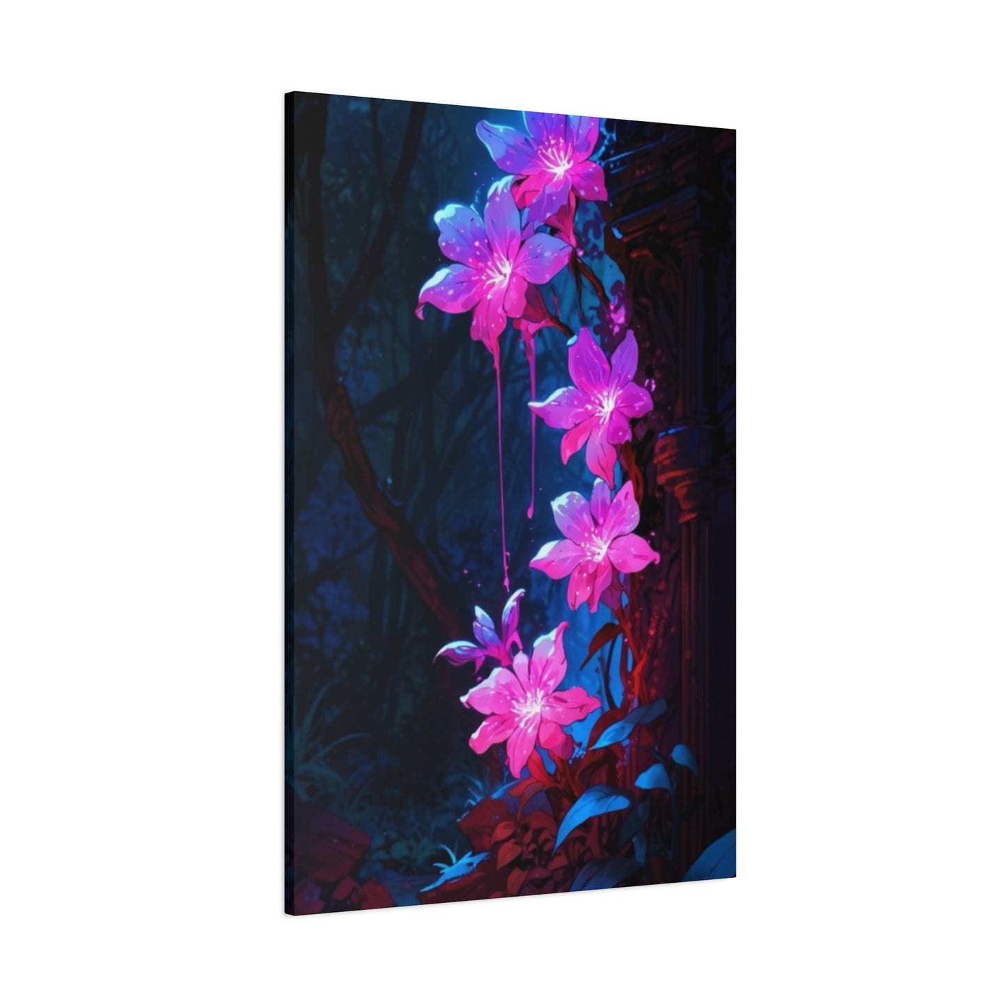 Pink Glowing Flower Wall Art & Canvas Prints