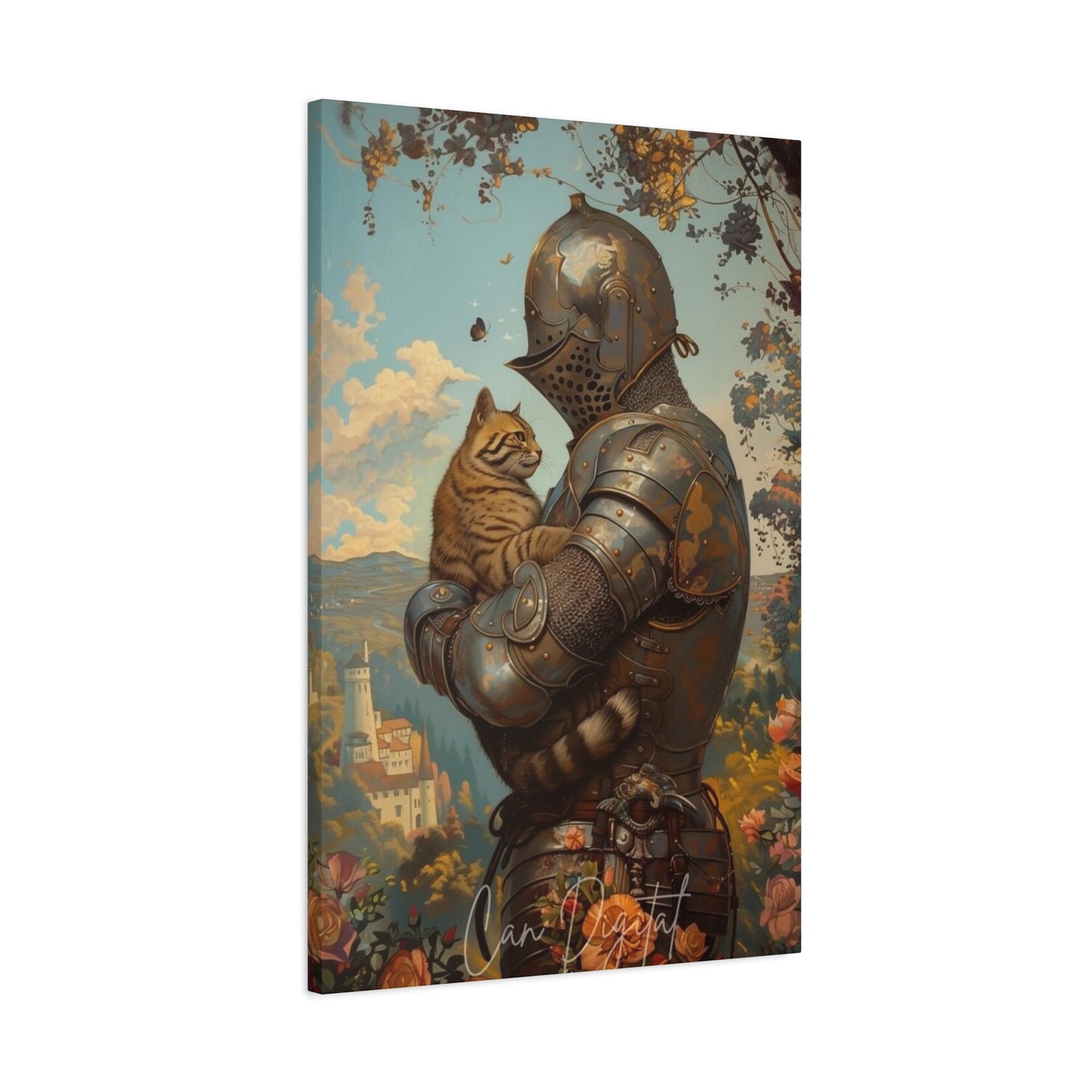 Warrior with Cat Wall Art & Canvas Prints