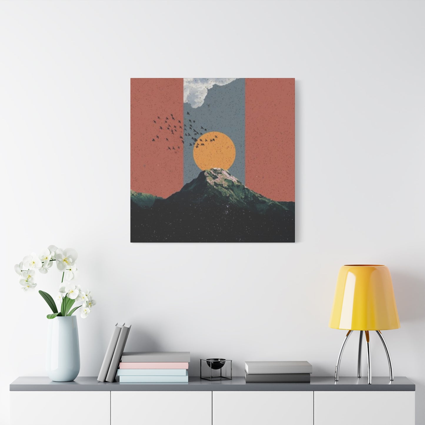 Sunrise In Mountains Modernism Wall Art & Canvas Prints