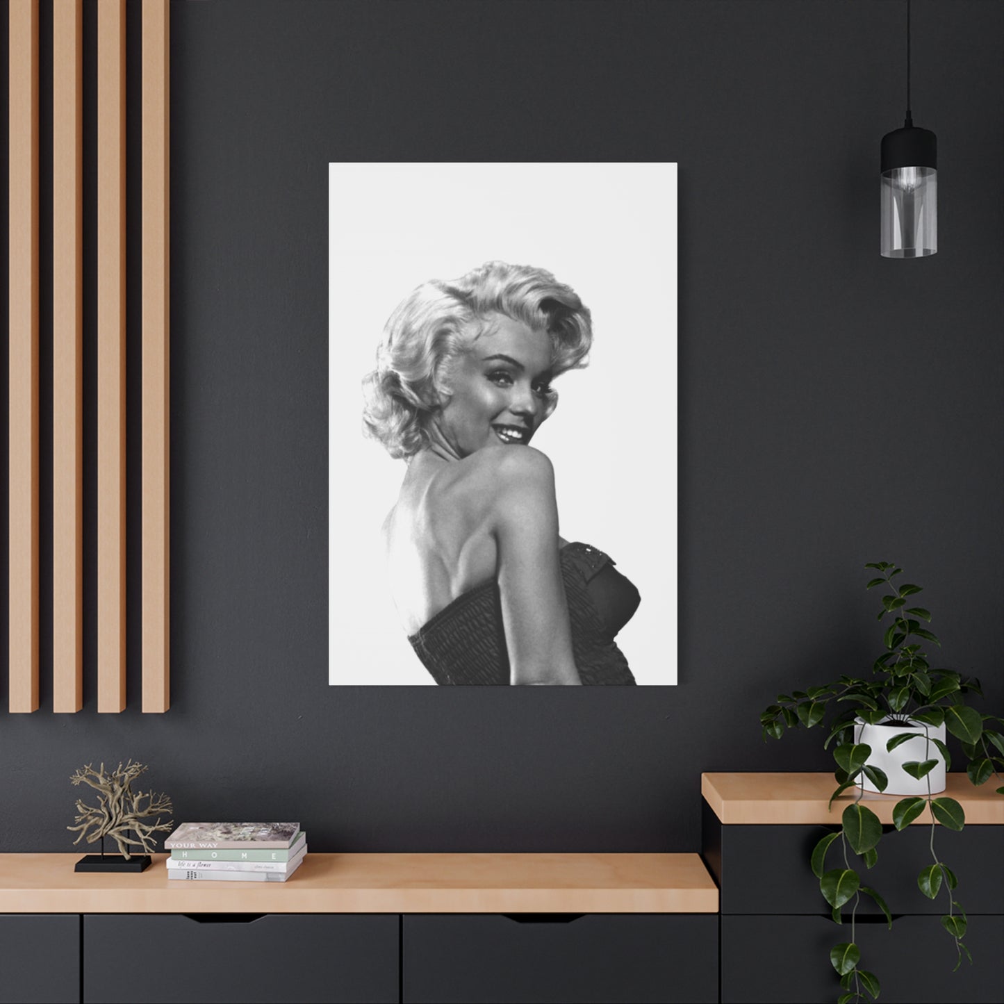 Monochrome Beautiful Marilyn Monroe Candid Wall Art & Canvas Prints