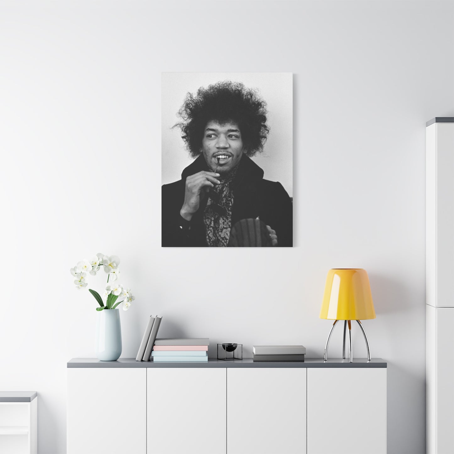 Monochrome Jimi Hendrix Poster Wall Art & Canvas Prints