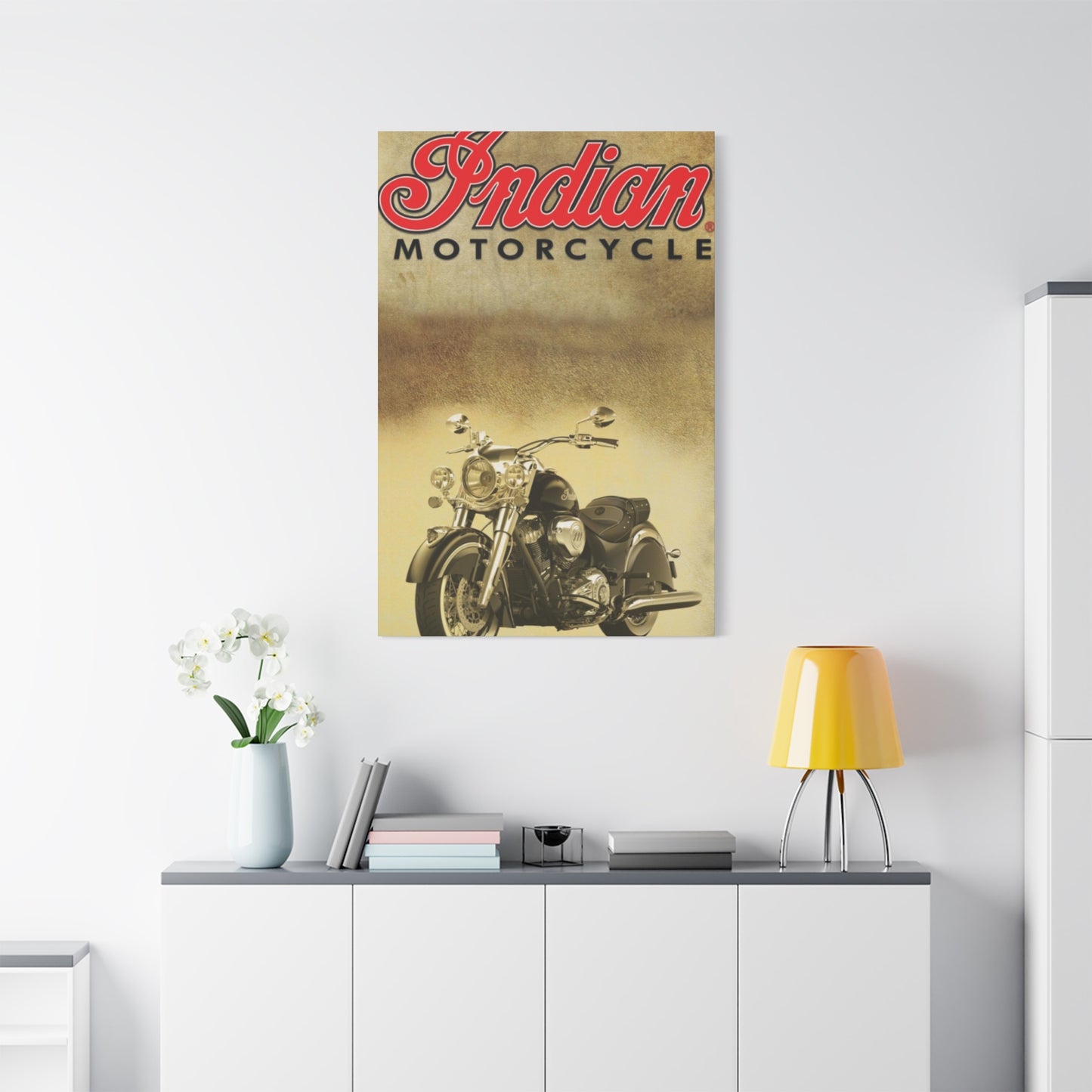 Classic Indian Poster Motorcycle Wall Art & Canvas Prints