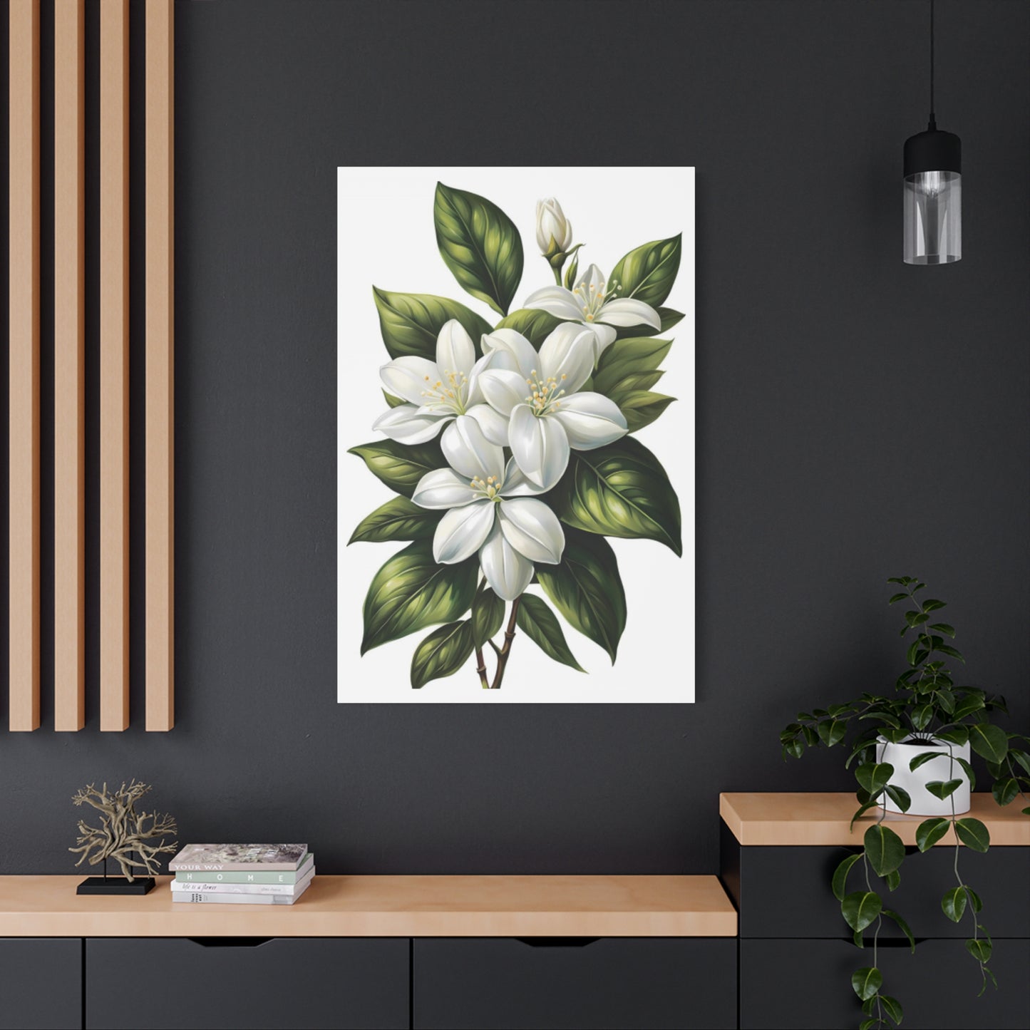 Beautiful White Magnolia Flower Painting Wall Art & Canvas Prints