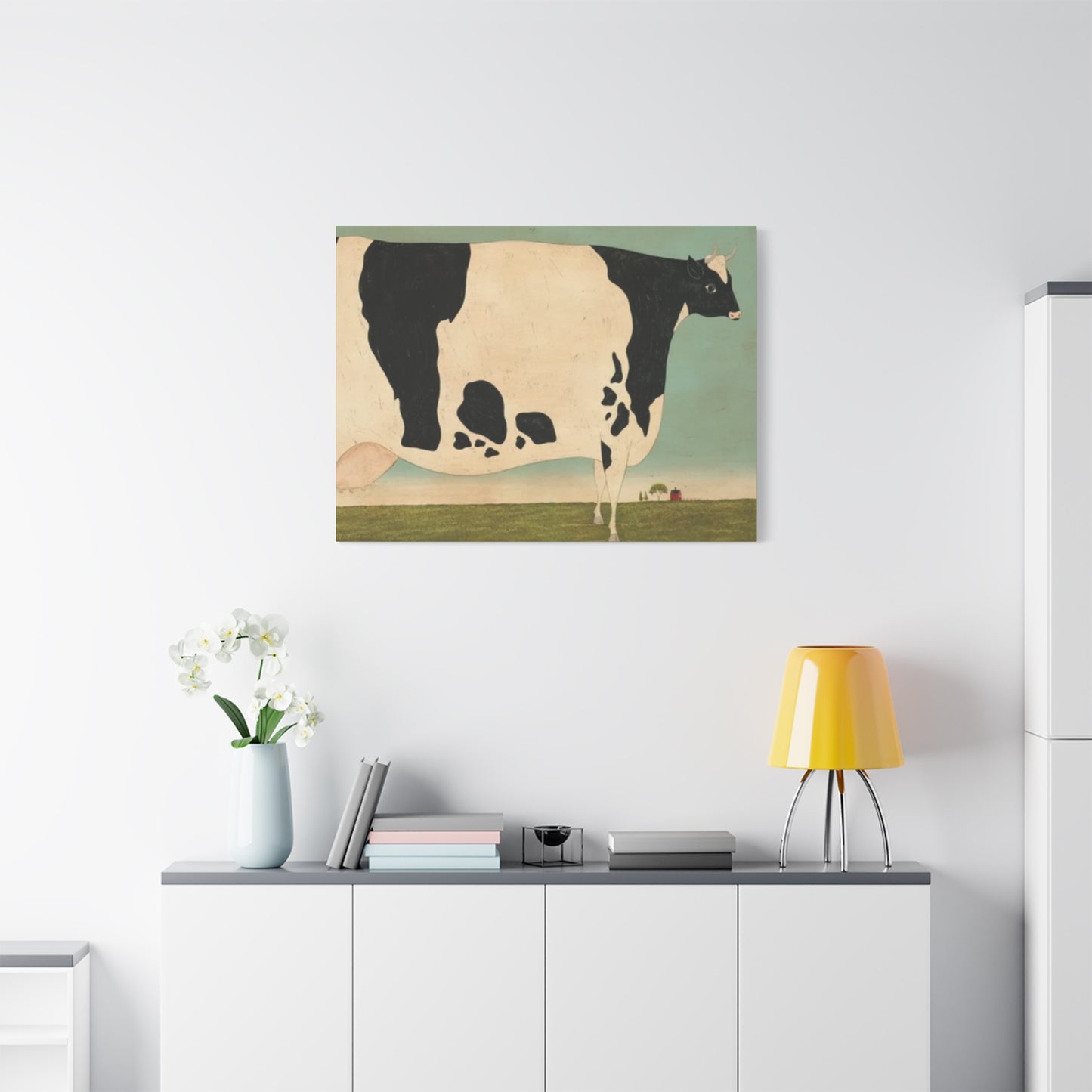 Cow in The Farm Kimble Warren Wall Art & Canvas Prints