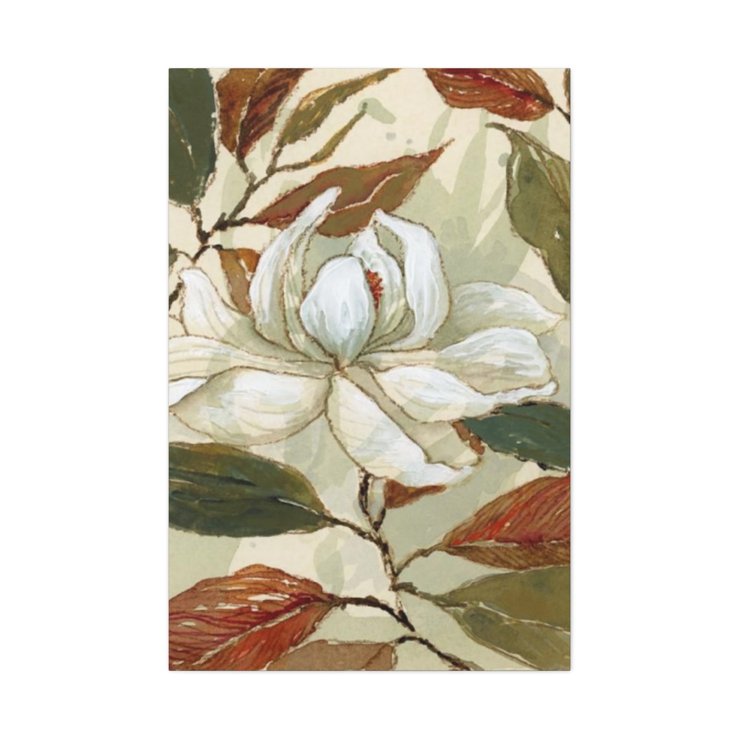 White Magnolia Flower Wall Art & Canvas Prints