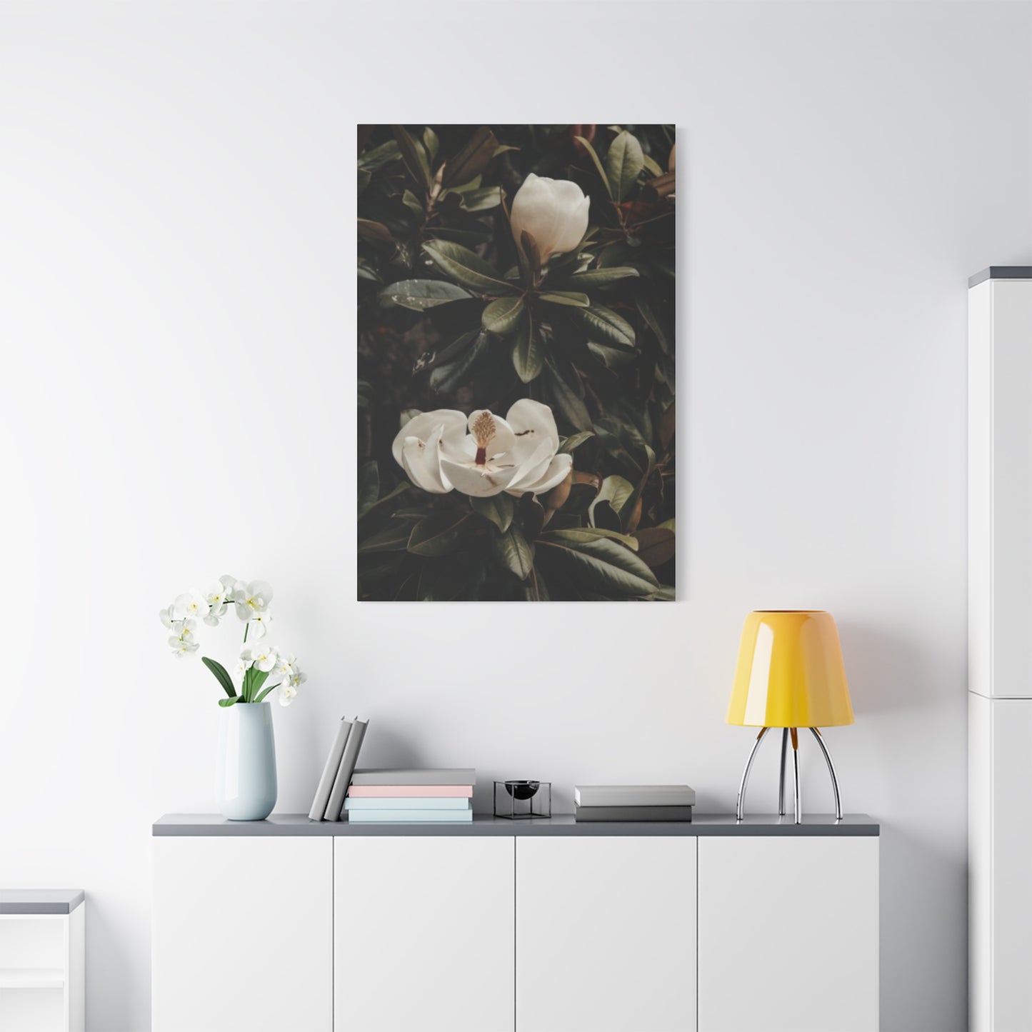 White Magnolia Flower Painting Wall Art & Canvas Prints