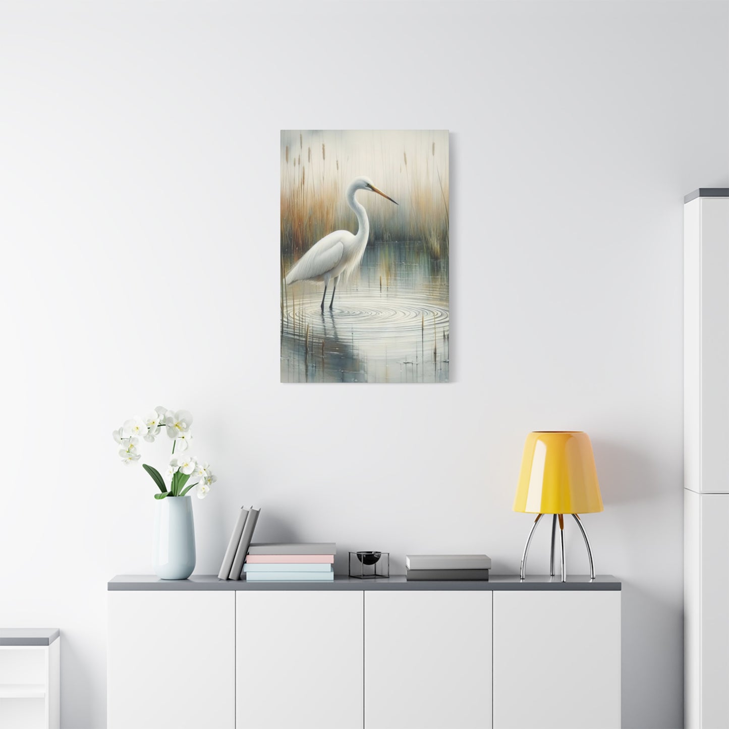 Beautiful Herons in Pond Wall Art & Canvas Prints