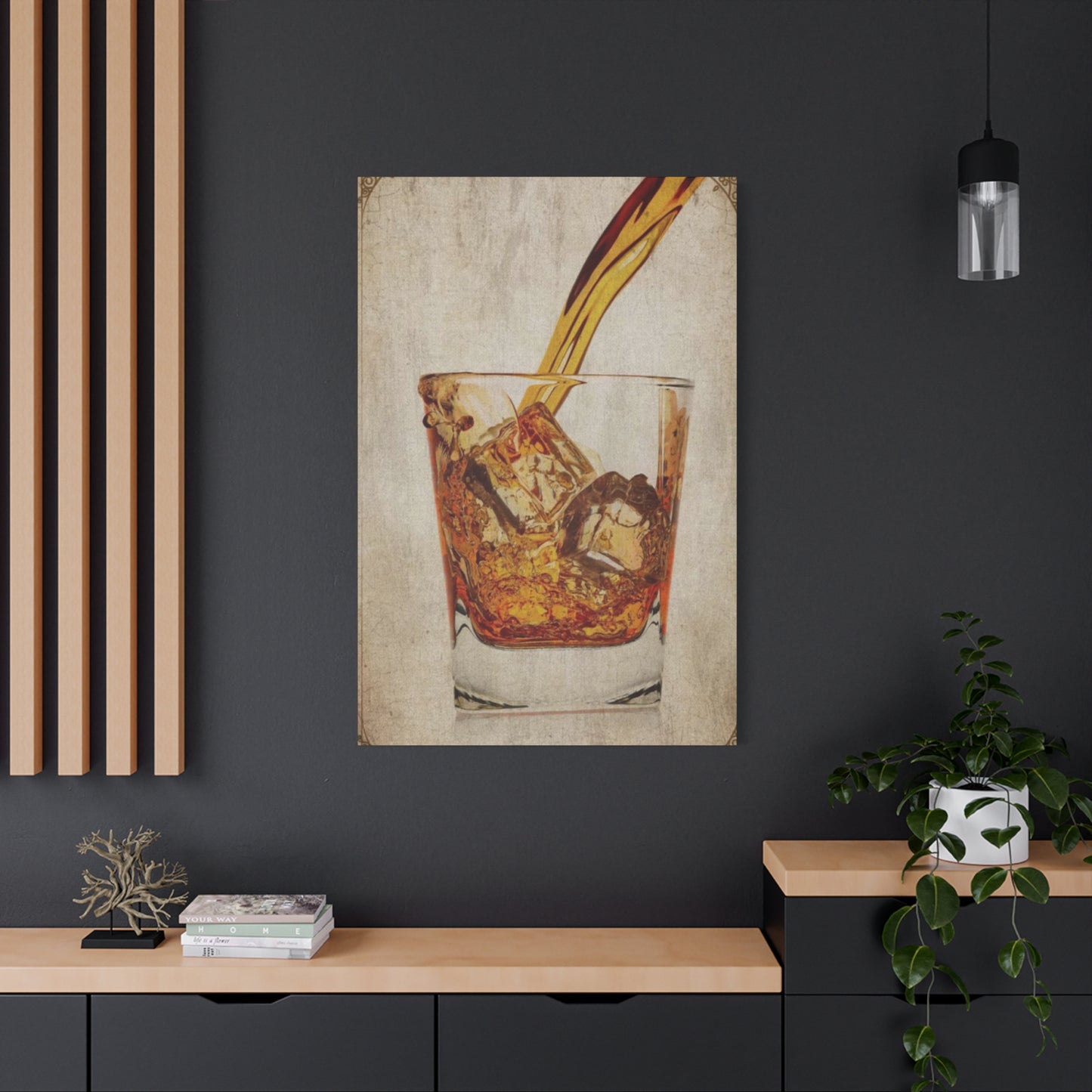 Whiskey Pouring Man Cave Decor Wall Art & Canvas Prints