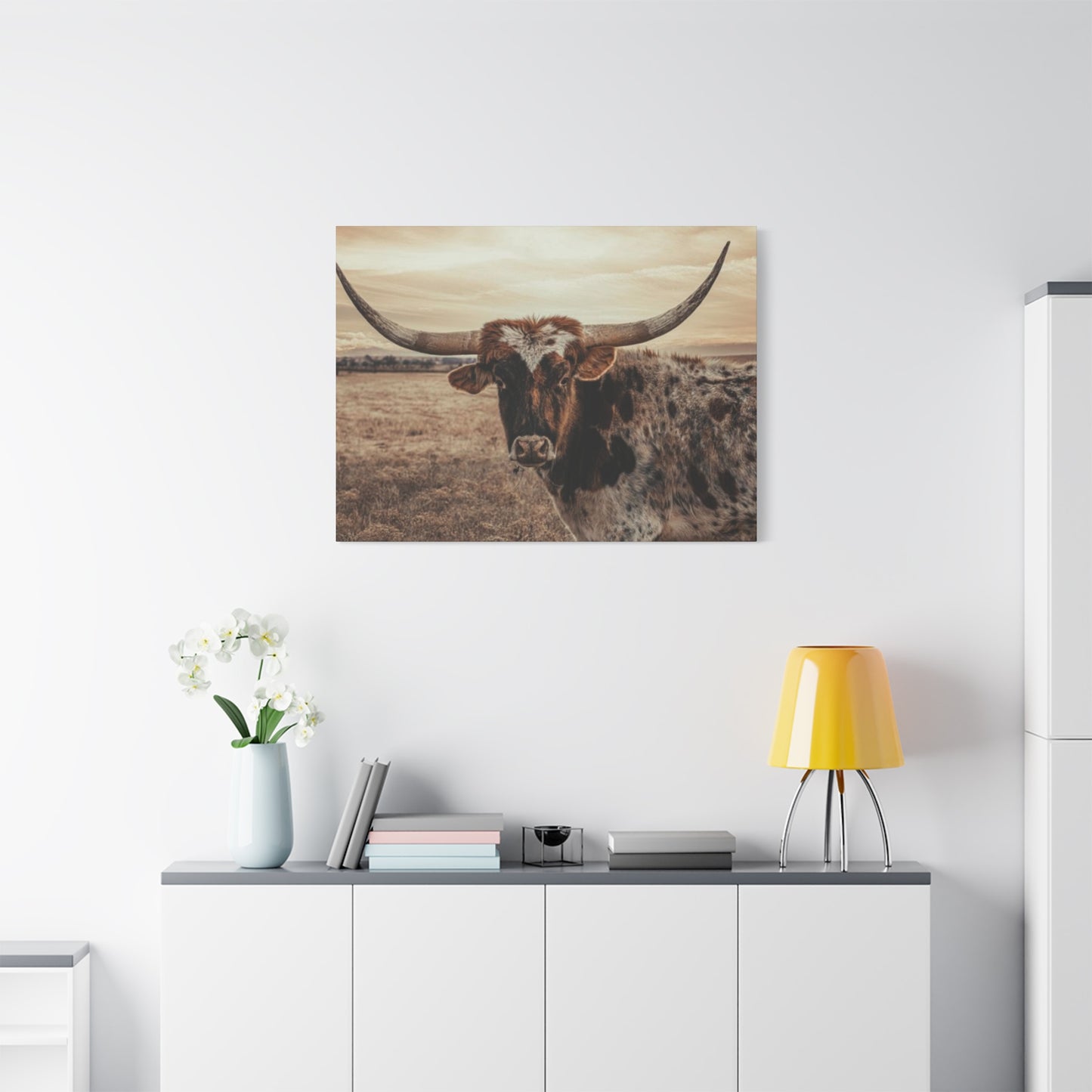 Wild Straight Long Horn Wall Art & Canvas Prints