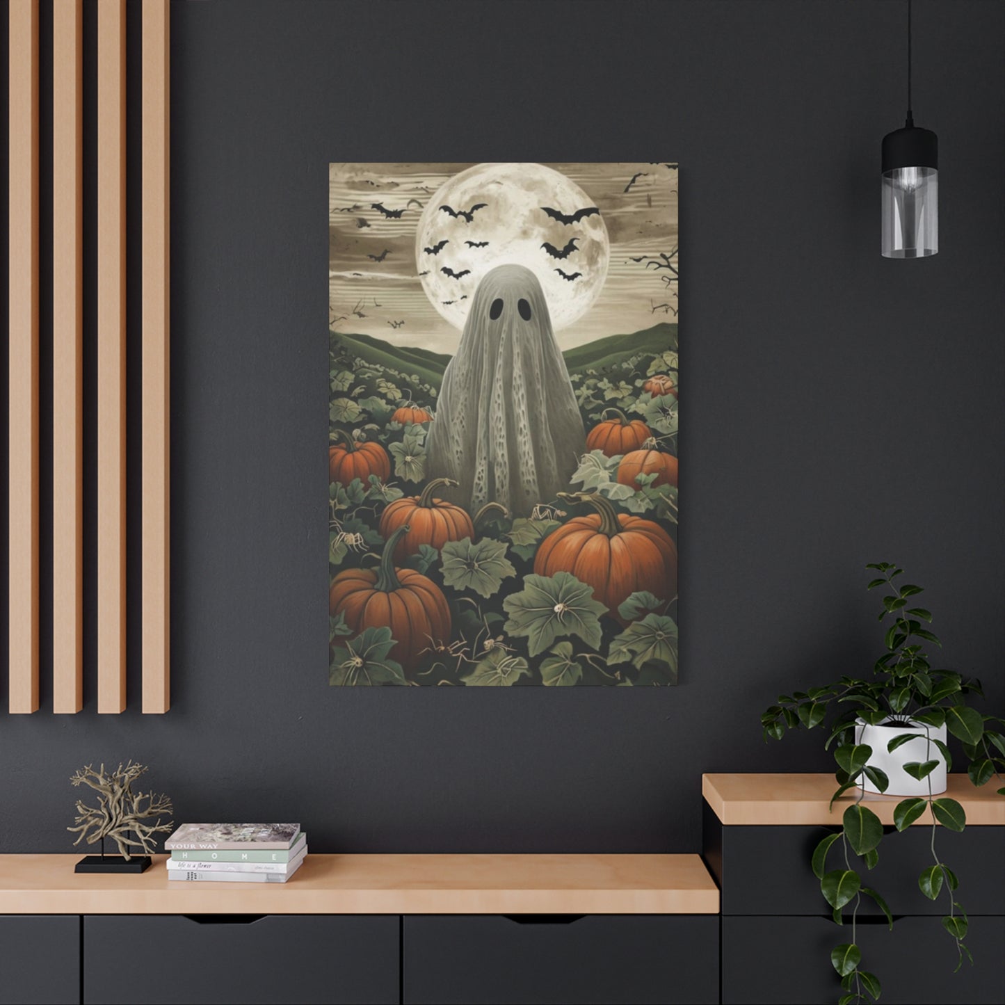 Full Moon Scarecrow Painting Wall Art & Canvas Prints