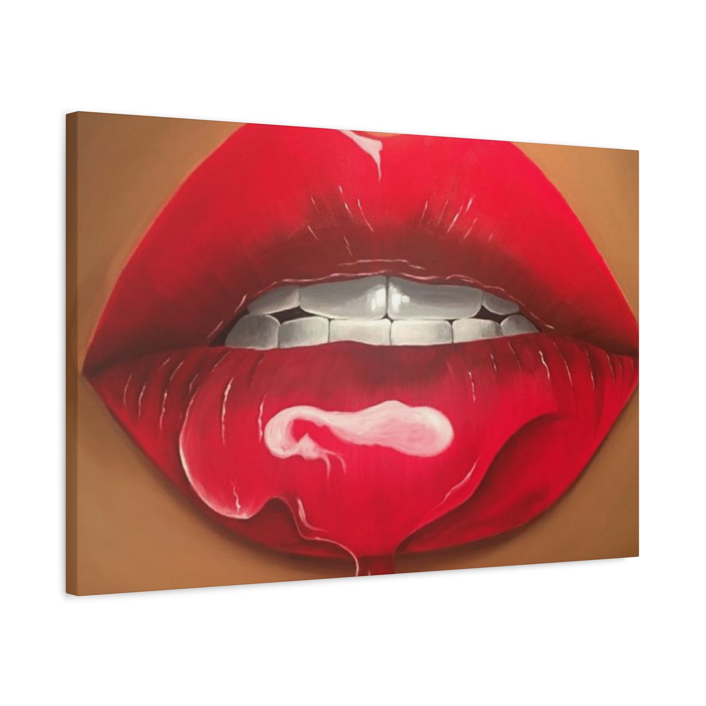 Dark Red Lips Wall Art & Canvas Prints