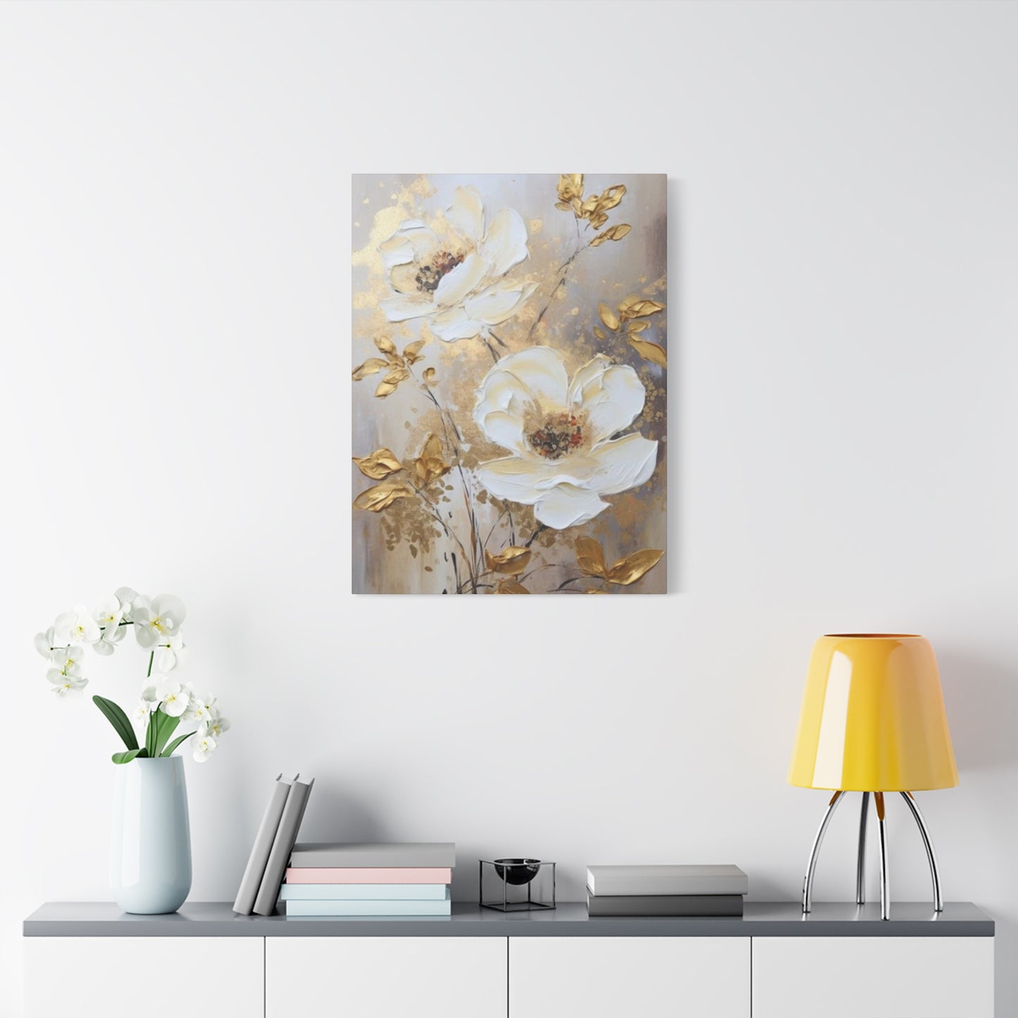 Golden Flower Wall Art & Canvas Prints