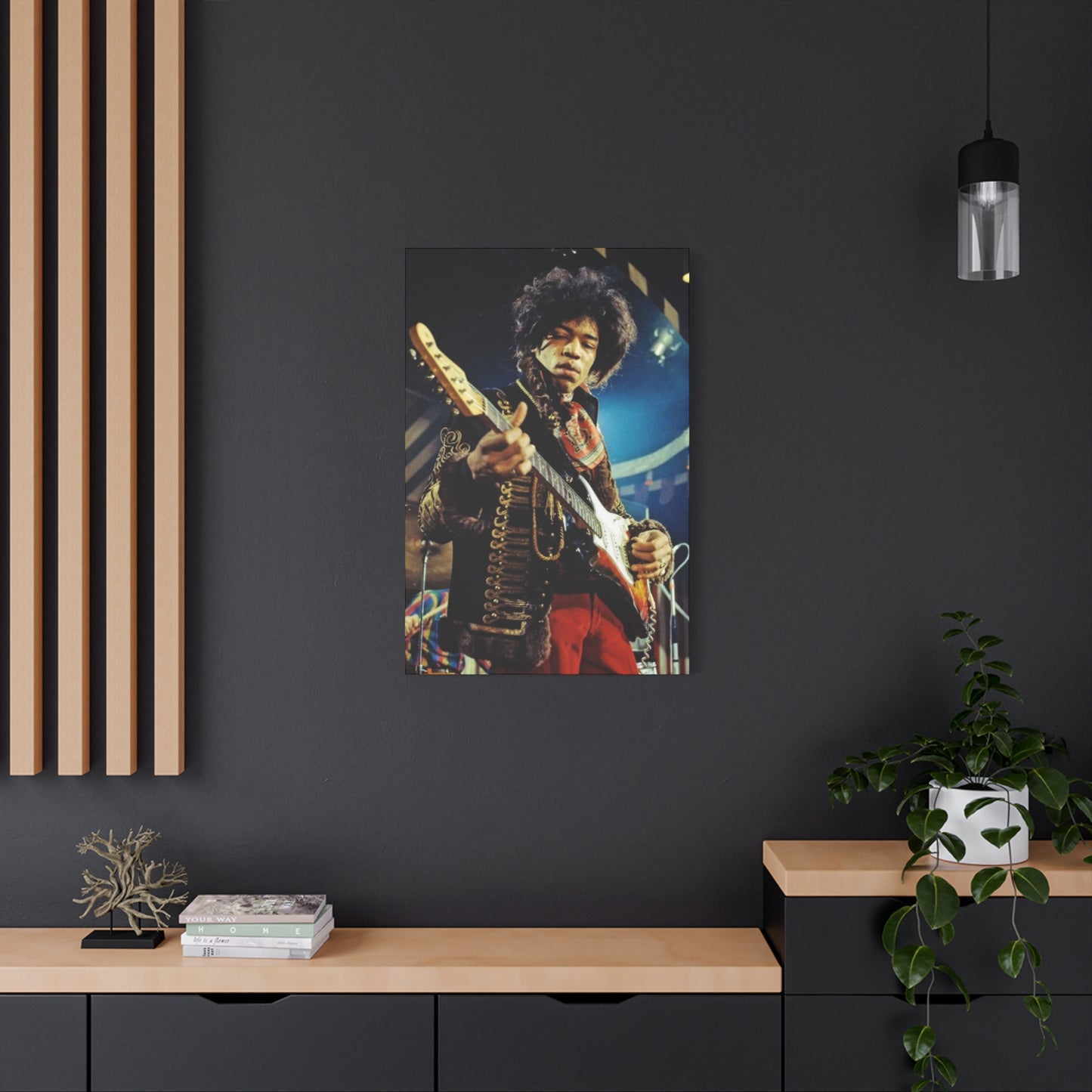 Jimi Hendrix Playing Guitar Poster Wall Art & Canvas Prints