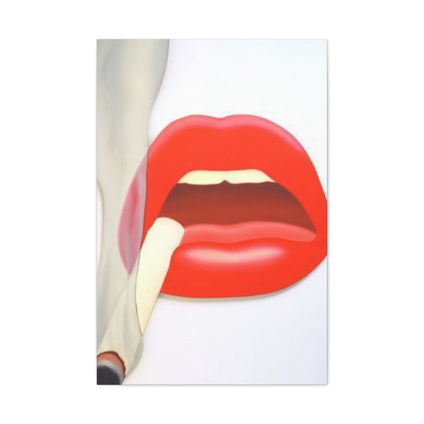 Smoking Lips Painting Wall Art & Canvas Prints