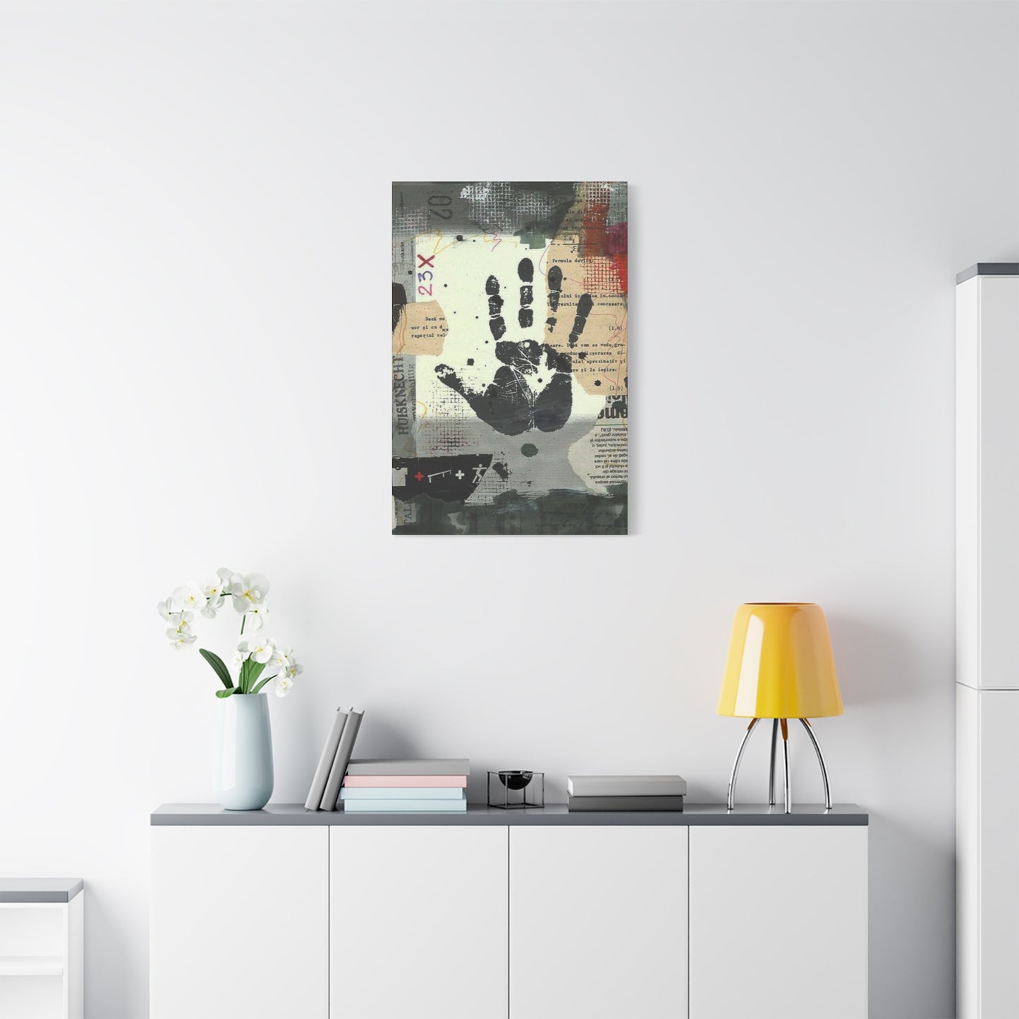 Handprint Abstract Mixed Media Wall Art & Canvas Prints