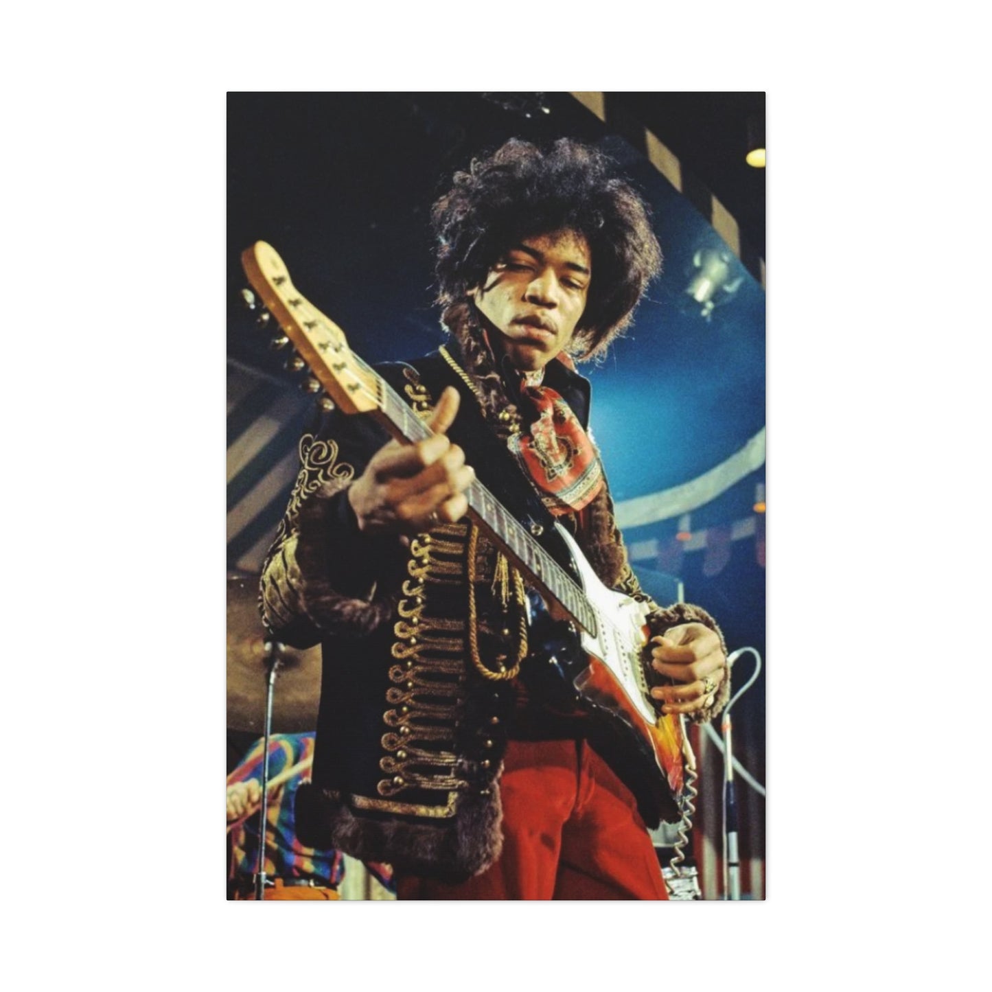 Jimi Hendrix Playing Guitar Poster Wall Art & Canvas Prints