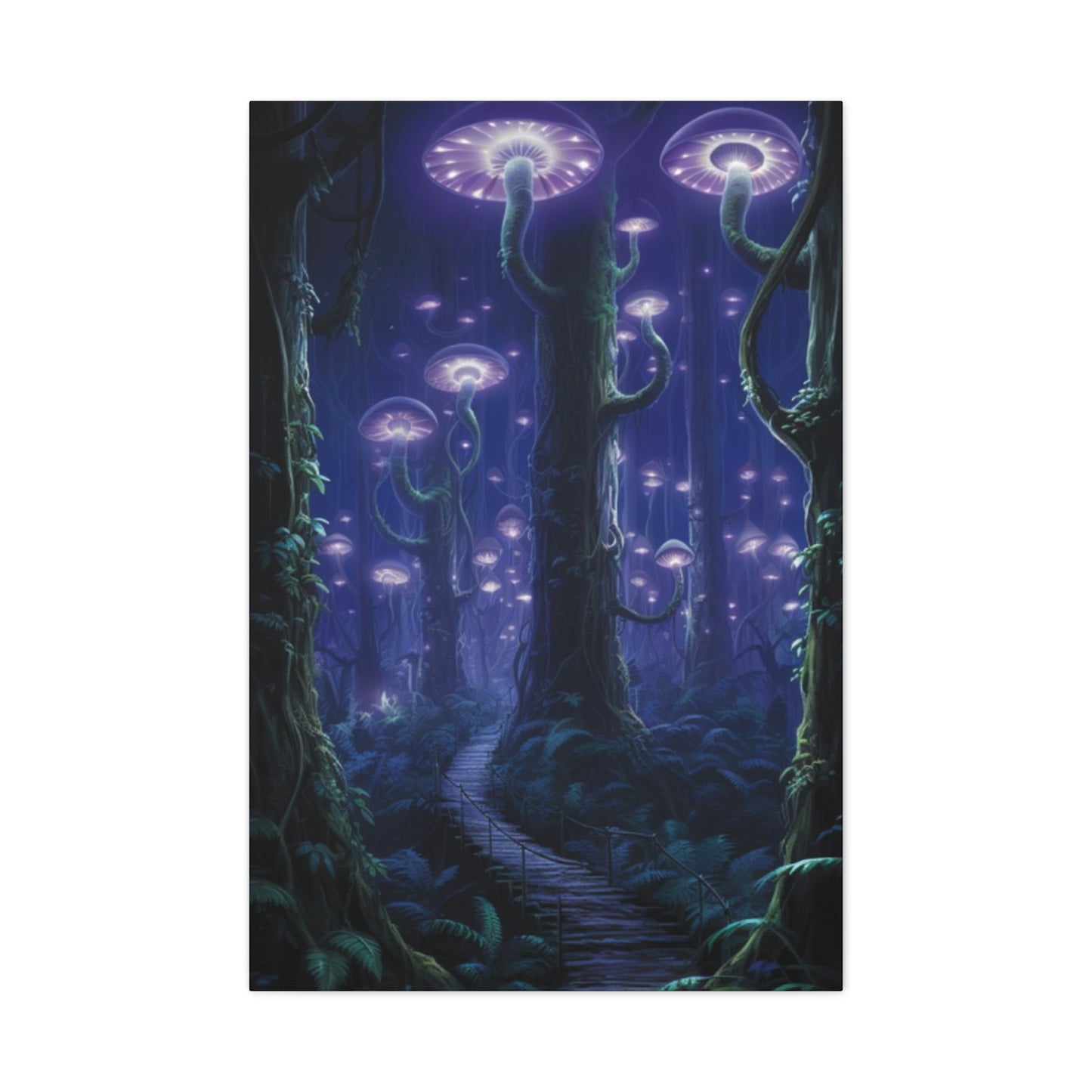 Glowing Mushroom Forest Wall Art & Canvas Prints