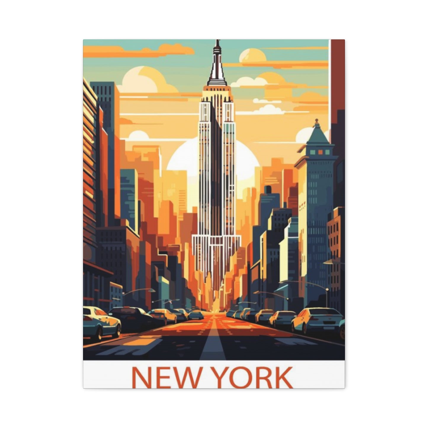 Empire State Building Sunrise NYC Skyline Wall Art & Canvas Prints