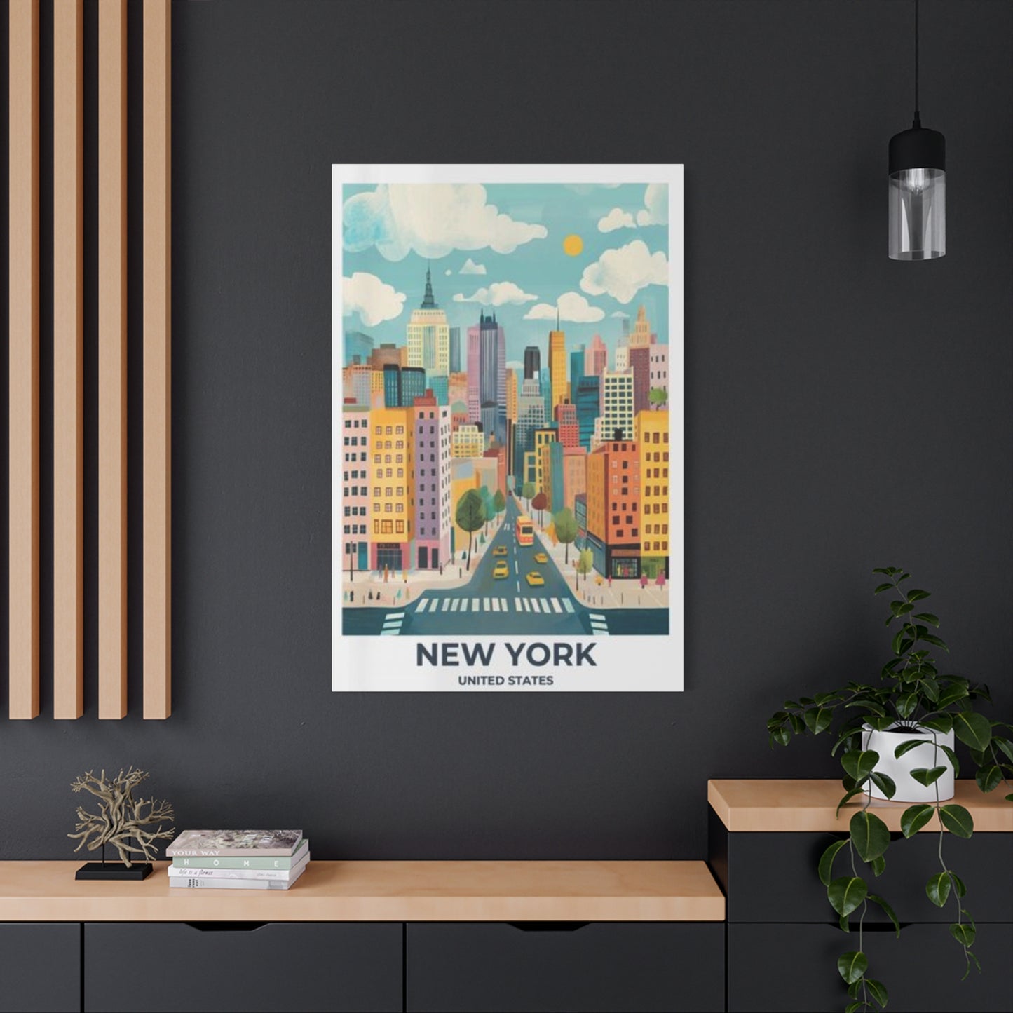 Painting Of New York Streets NYC Skyline Wall Art & Canvas Prints