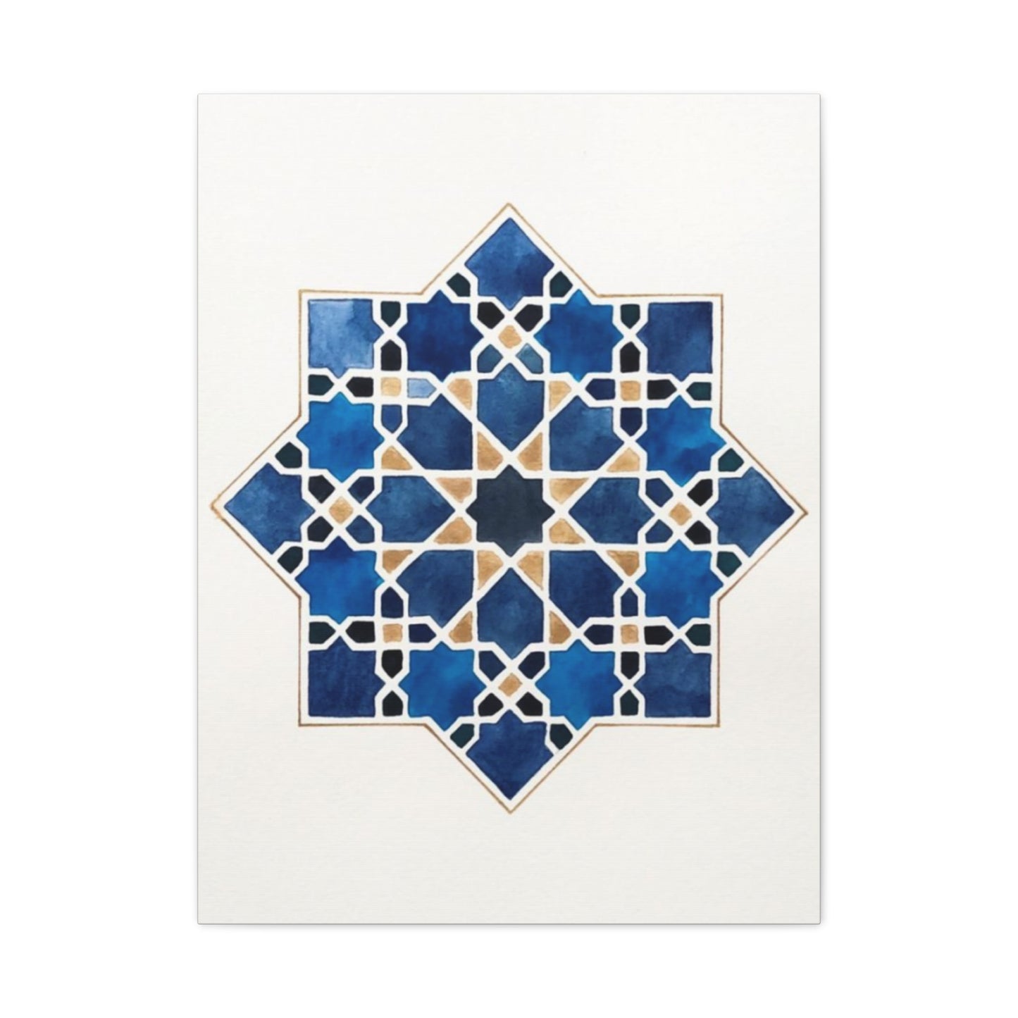 Blue Pattern Moroccan Wall Art & Canvas Prints