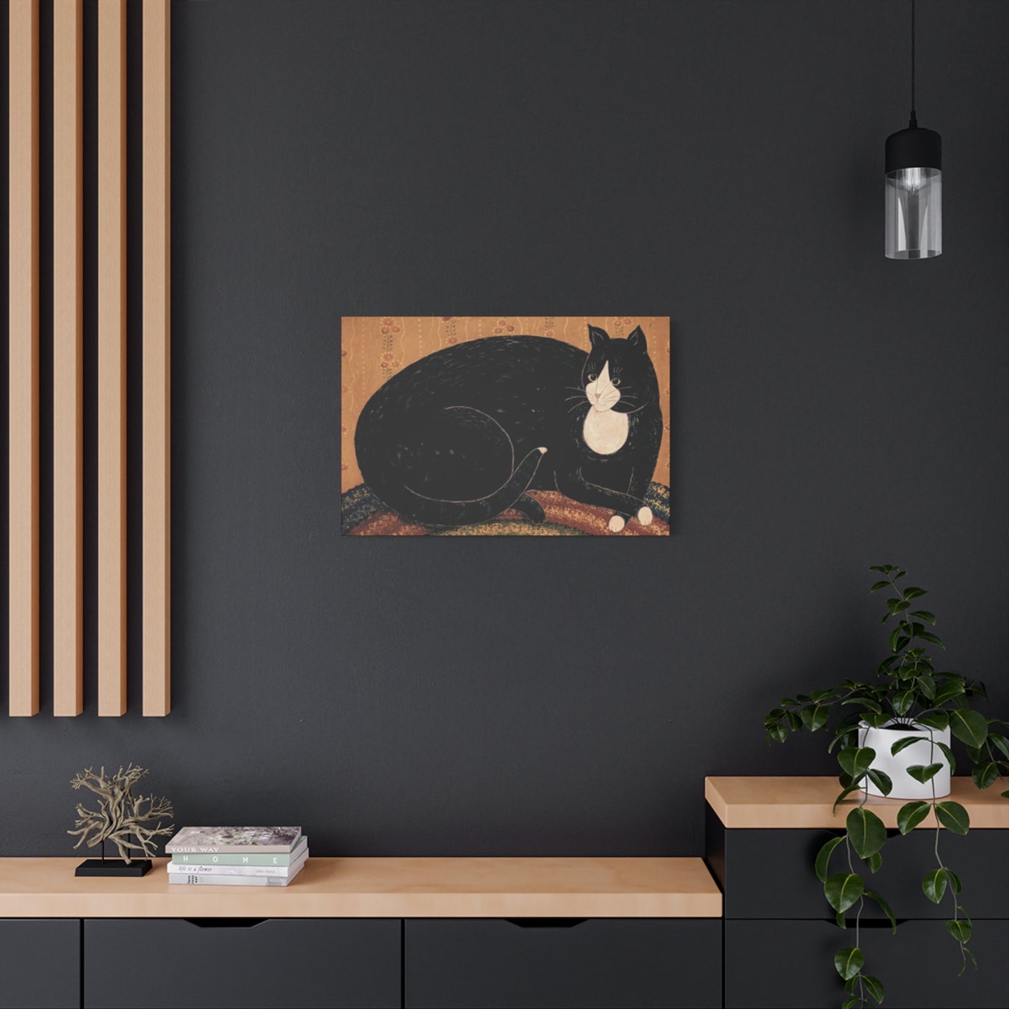 Black Fat Cat Kimble Warren Wall Art & Canvas Prints