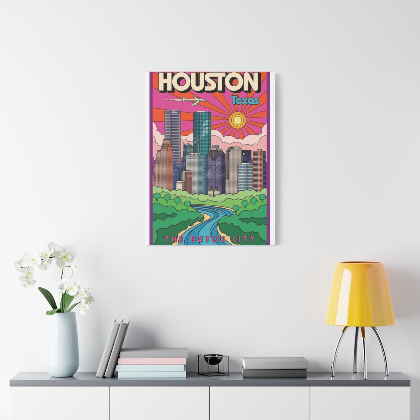 Houston City Graffiti Skylines Wall Art & Canvas Prints