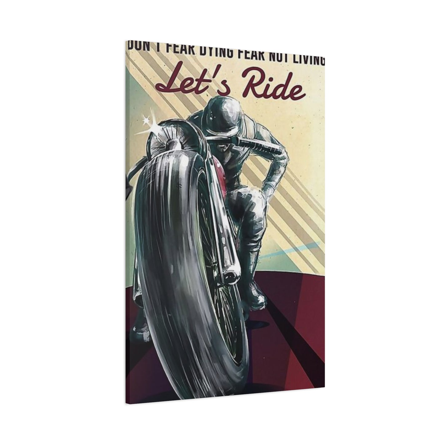 Let's Ride Poster Motorcycle Wall Art & Canvas Prints