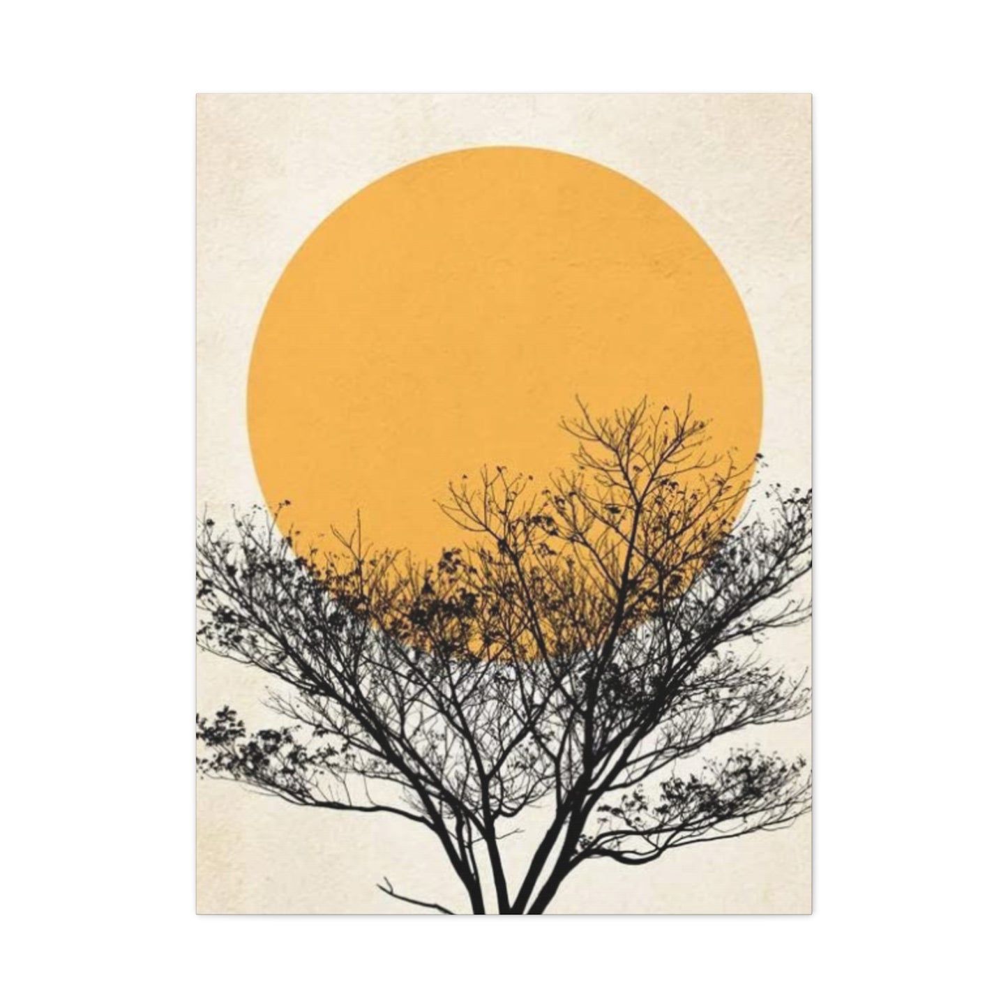 Sunset And Tree Modernism Wall Art & Canvas Prints