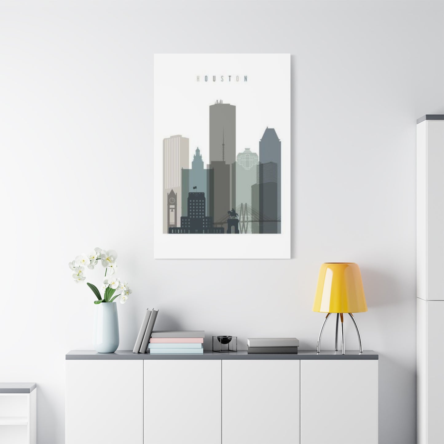 Houston Skyline Painting Wall Art & Canvas Prints