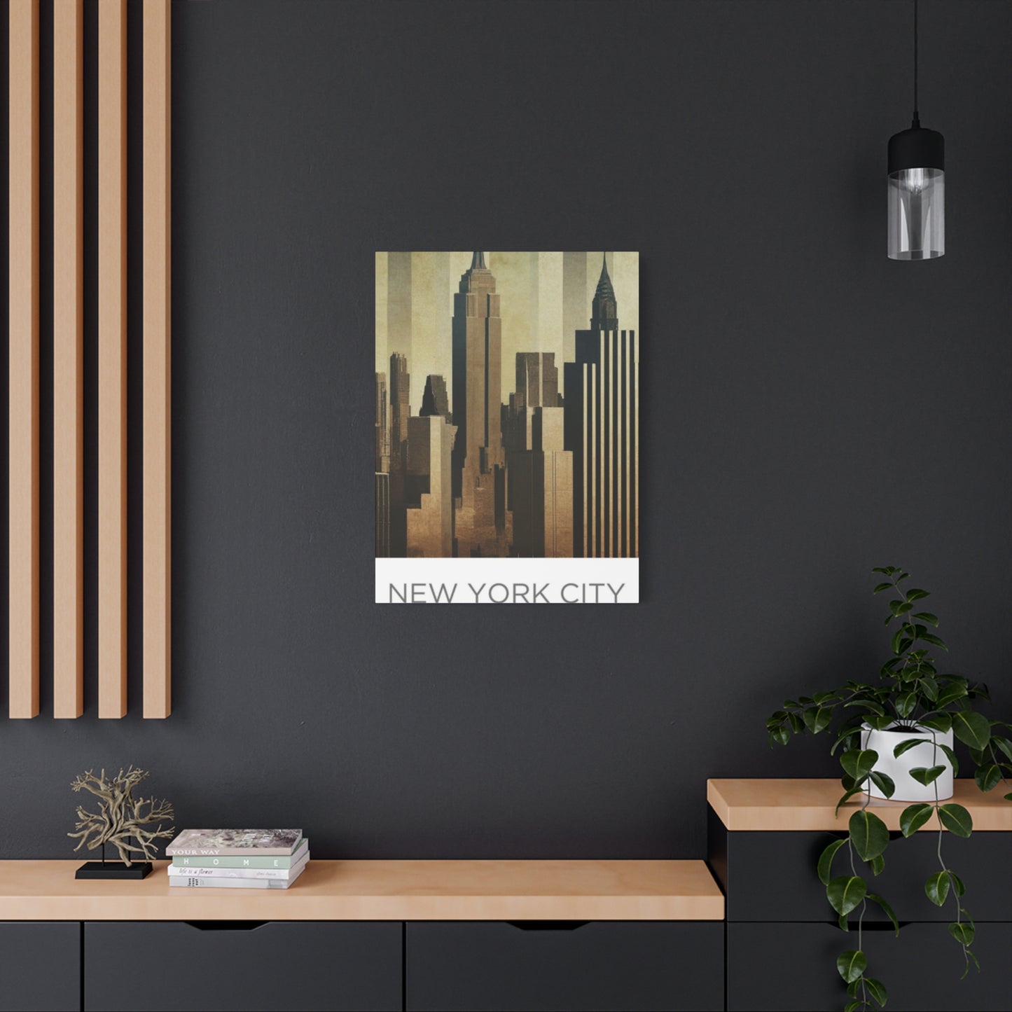 Sepia Tone City Skyline NYC Skyline Wall Art & Canvas Prints