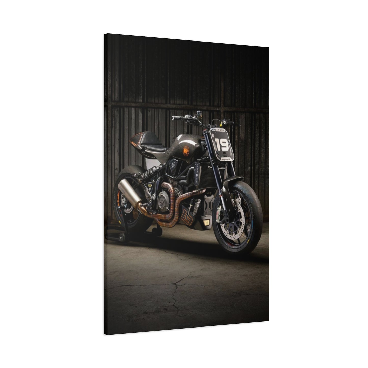 Black Classic Rider Motorcycle Wall Art & Canvas Prints