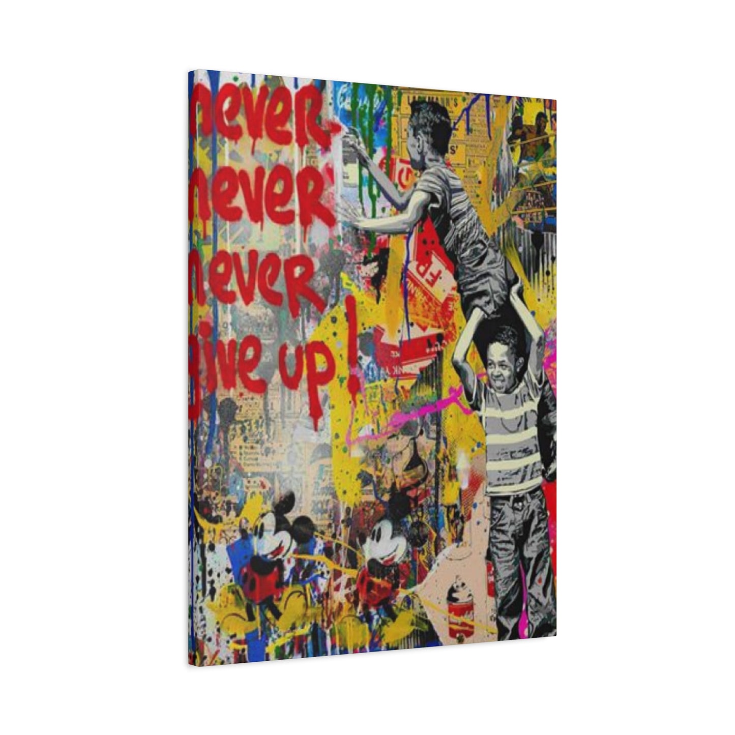 Never Give Up Modernism Wall Art & Canvas Prints