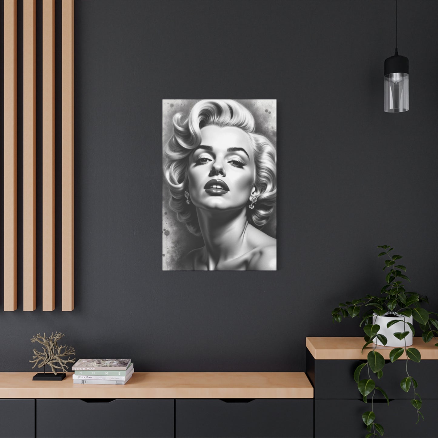 Monochrome Beautiful Marilyn Monroe Wall Art & Canvas Prints