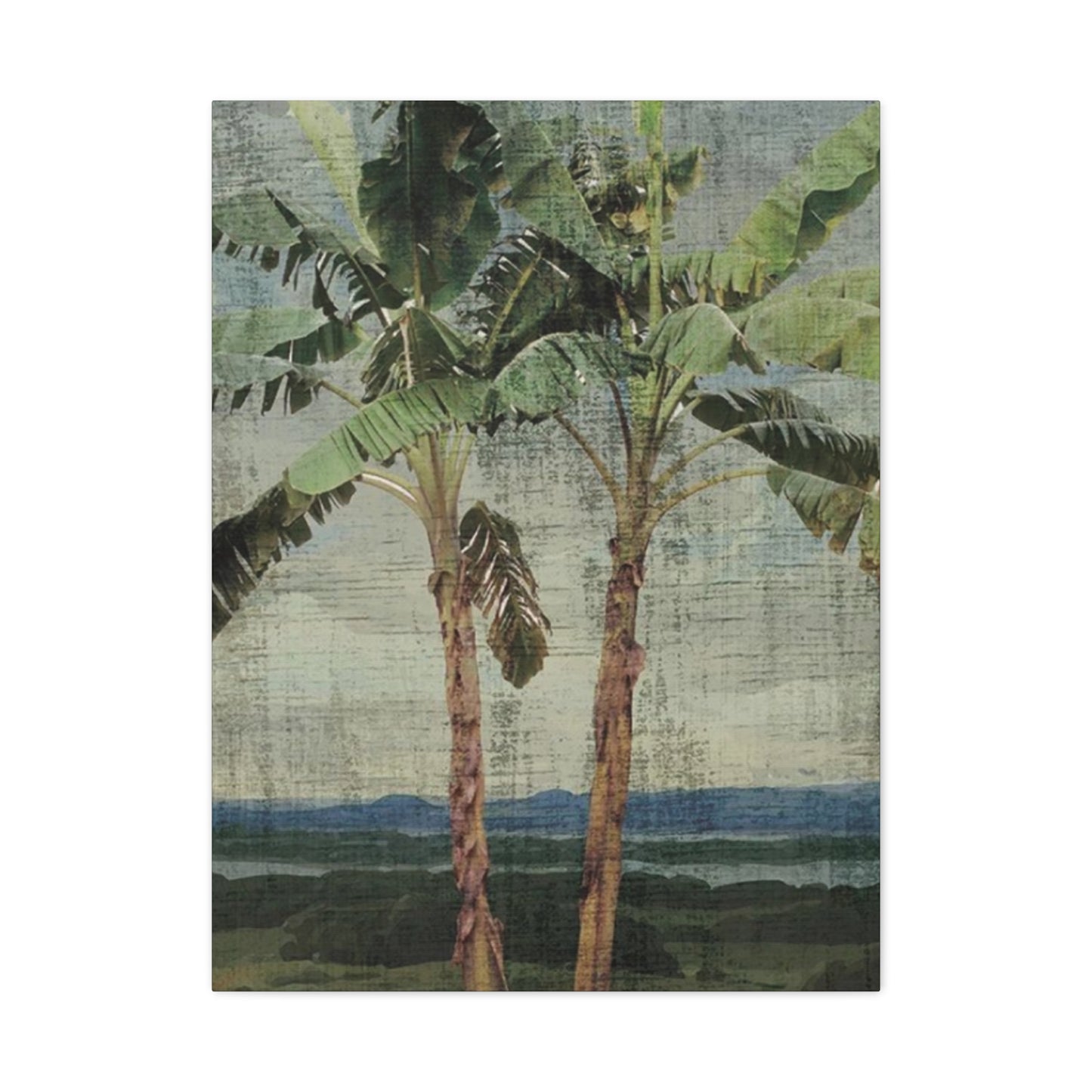 Two Palm Tree On The Beach Wall Art & Canvas Prints