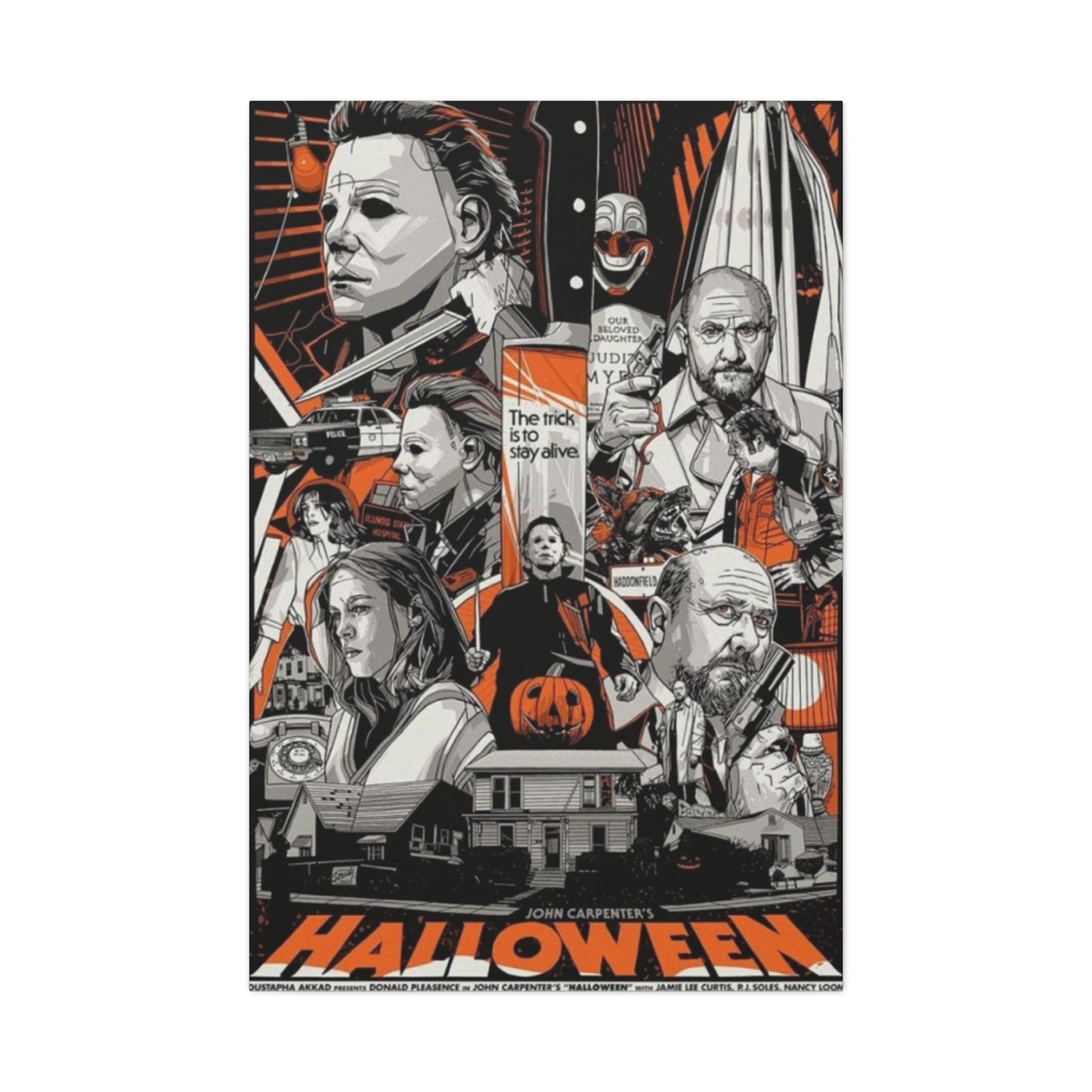 Halloween Horror Movie Poster Wall Art & Canvas Prints