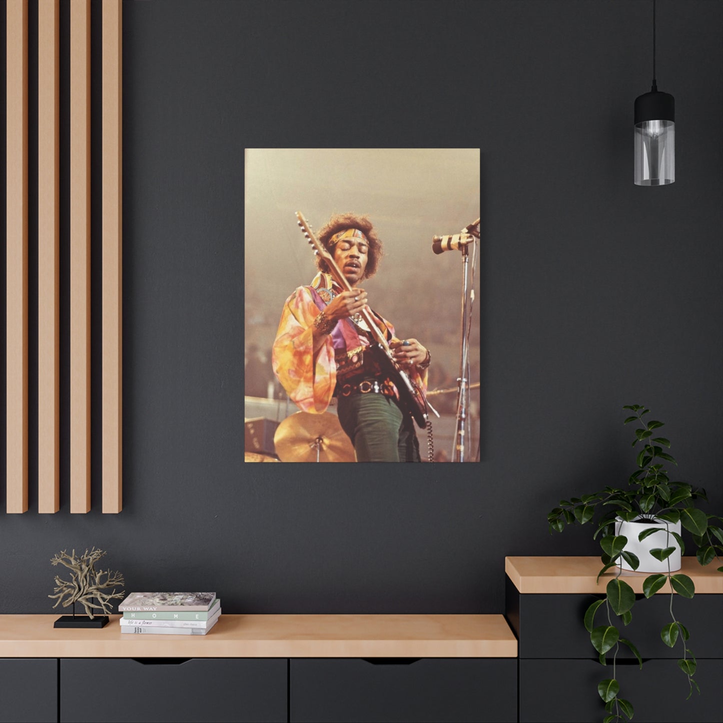 Jimi Hendrix Playing Instrument Wall Art & Canvas Prints