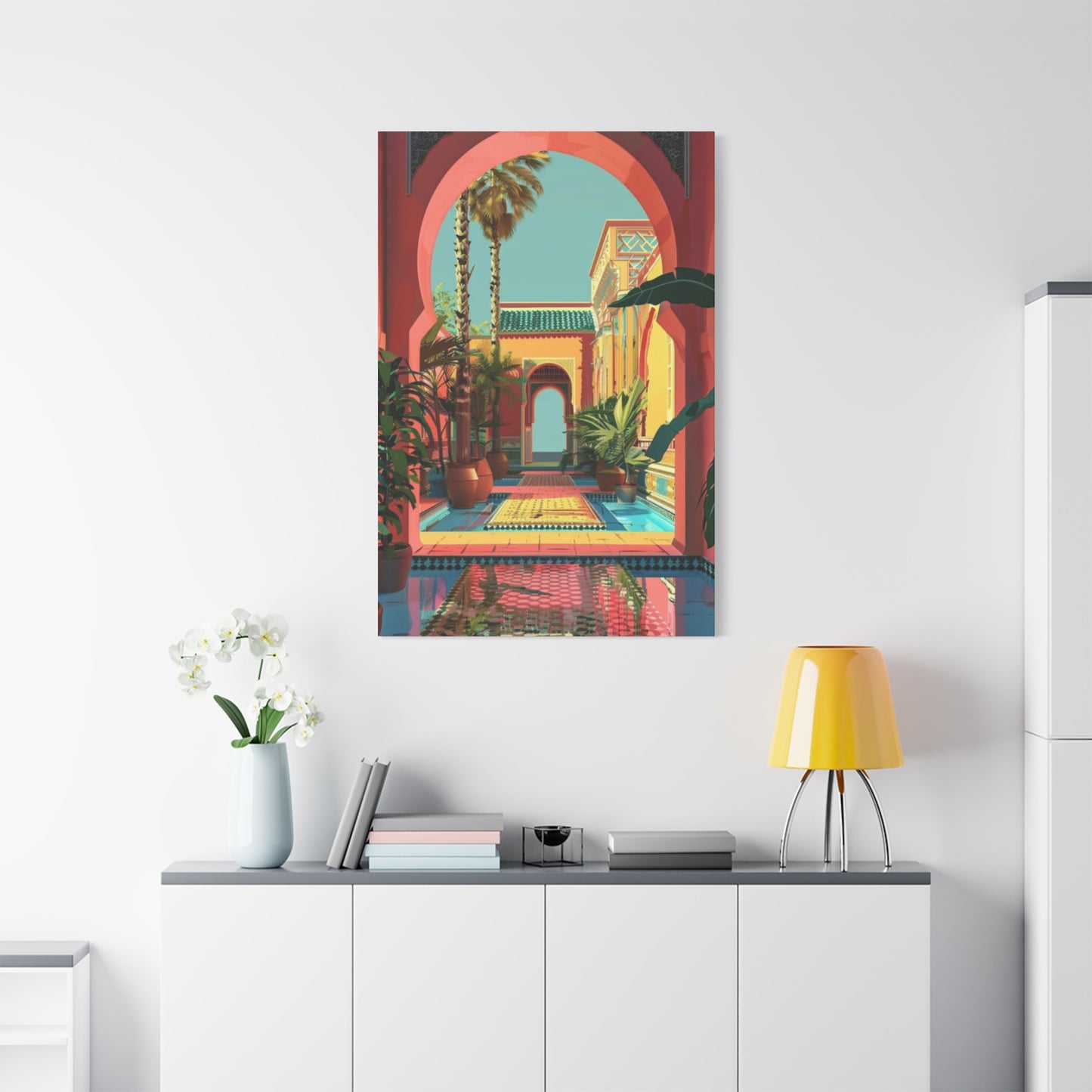 Red & Yellow Architecture in Moroccan Wall Art & Canvas Prints