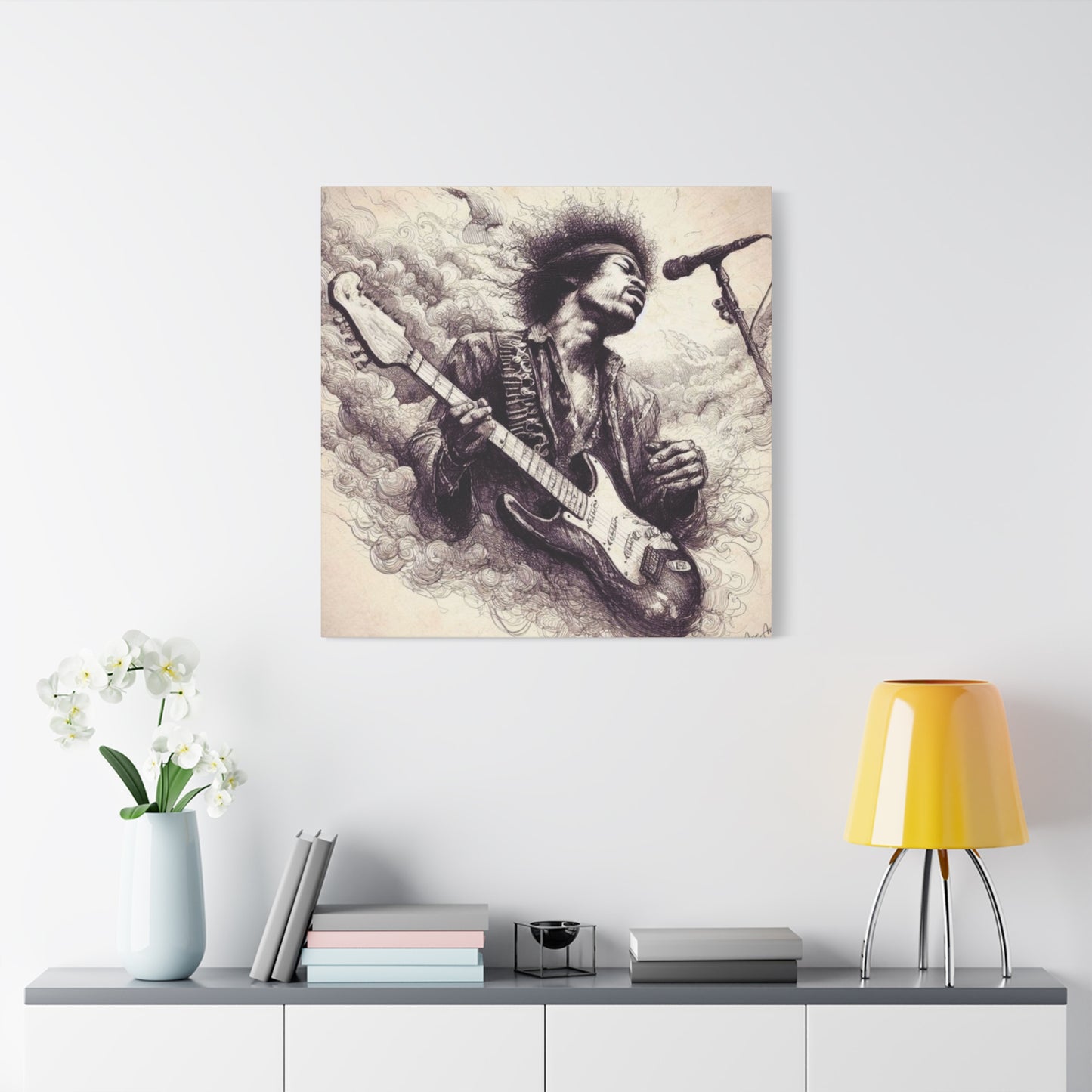 Jimi Hendrix Guitar Poster Wall Art & Canvas Prints