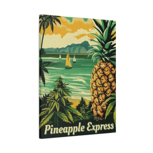 Pineapple On Beach Marijuana Wall Art & Canvas Prints