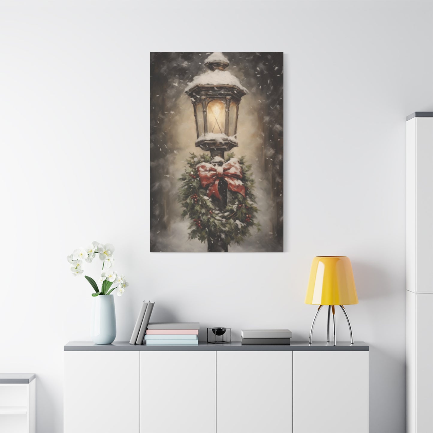 Light Pole in Winters Wall Art & Canvas Prints