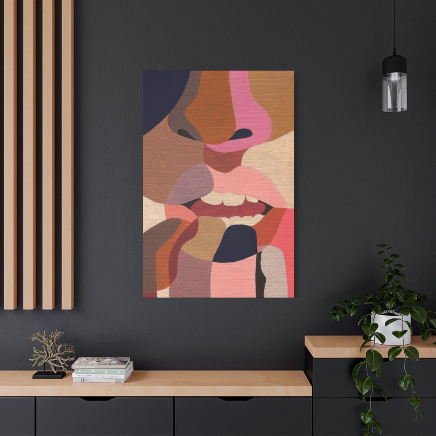 Lips Abstract Painting Wall Art & Canvas Prints