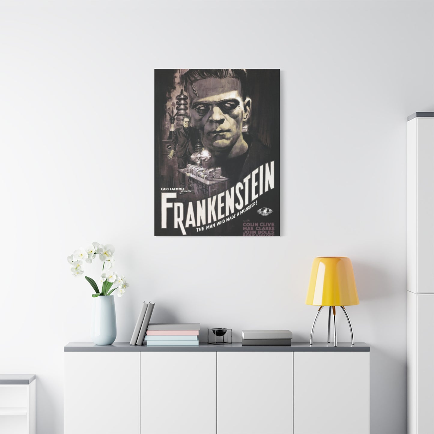 Frankenstein Horror Movie Poster Wall Art & Canvas Prints