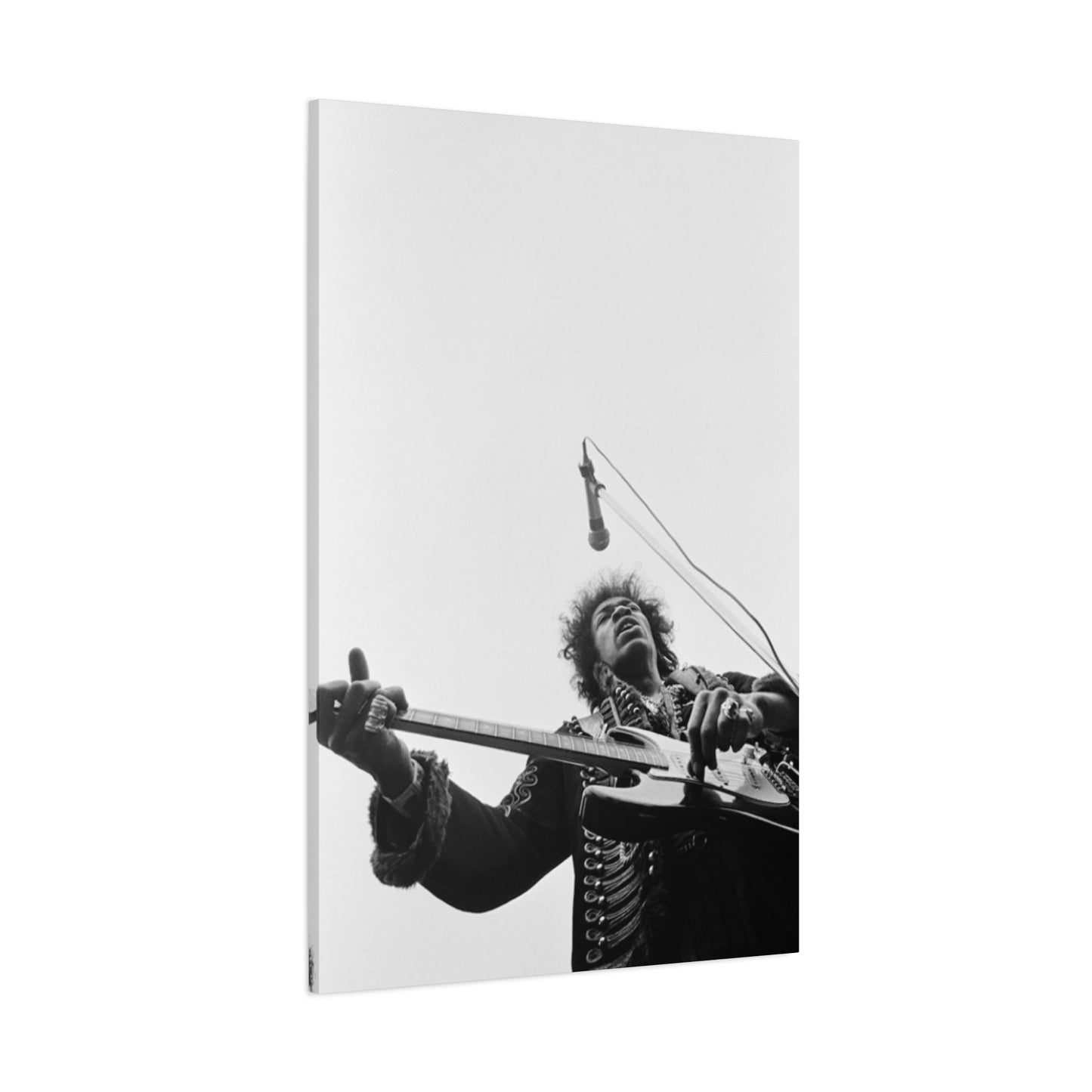 Jimi Hendrix Playing Guitar Poster Wall Art & Canvas Prints