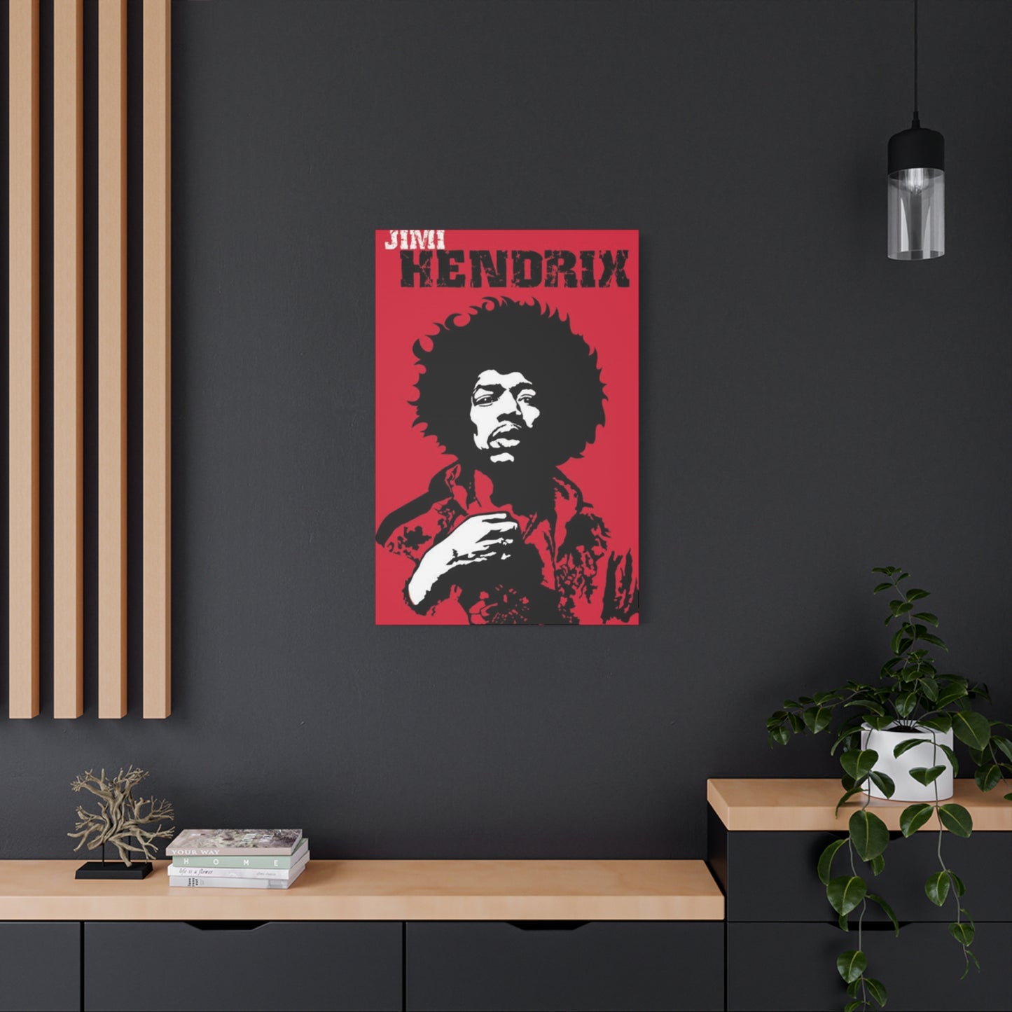 Red Jimi Hendrix Poster Wall Art & Canvas Prints