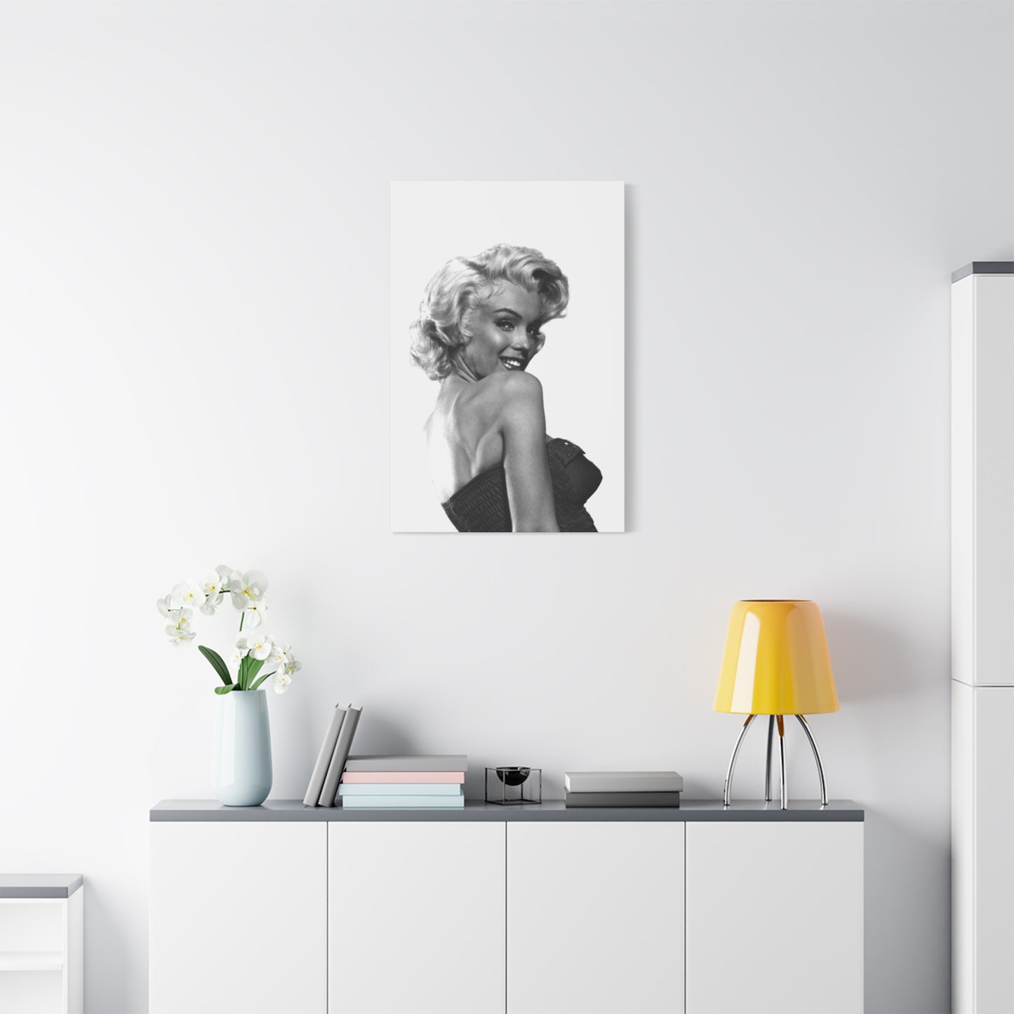 Monochrome Beautiful Marilyn Monroe Candid Wall Art & Canvas Prints