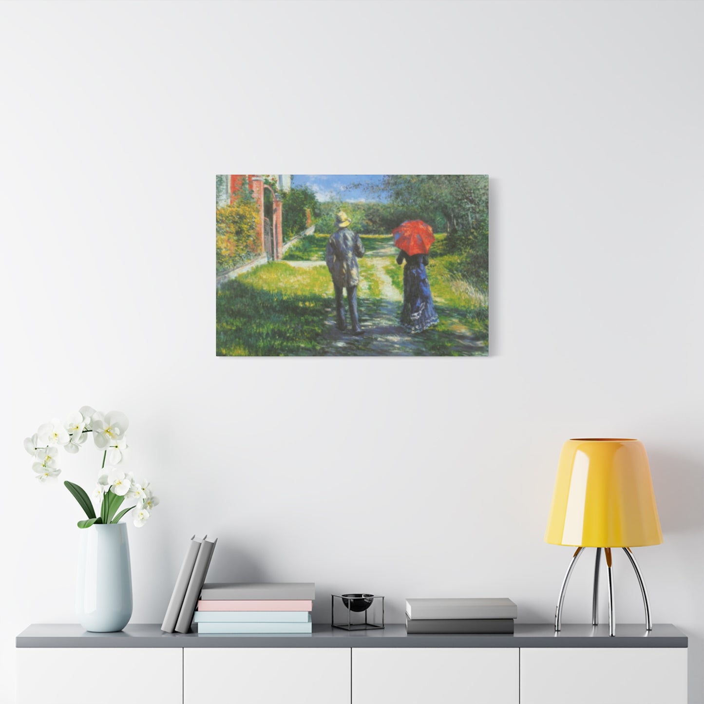 Walking Couple Gustav Painting Wall Art & Canvas Prints