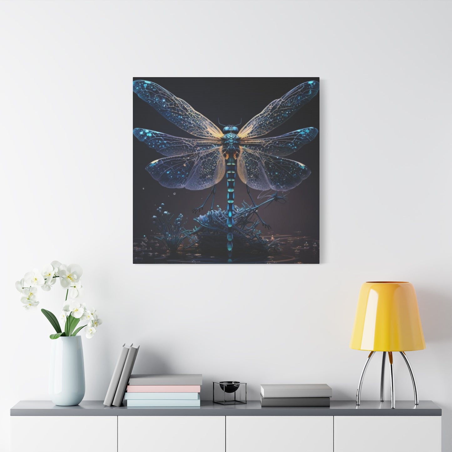 Dark Theme Dragonfly Wall Art & Canvas Prints