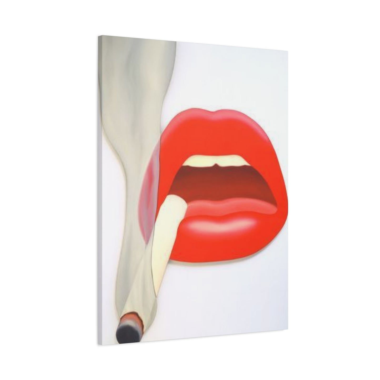 Smoking Lips Painting Wall Art & Canvas Prints